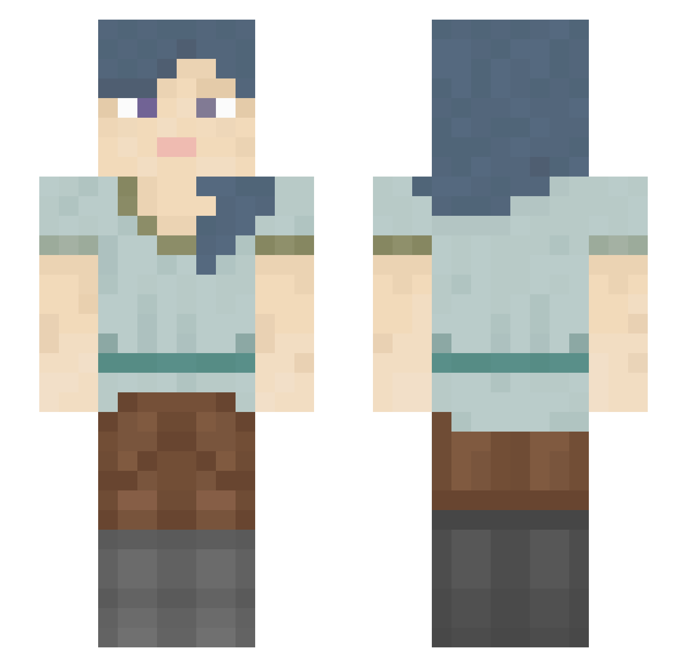 wice Minecraft skin, front and back view