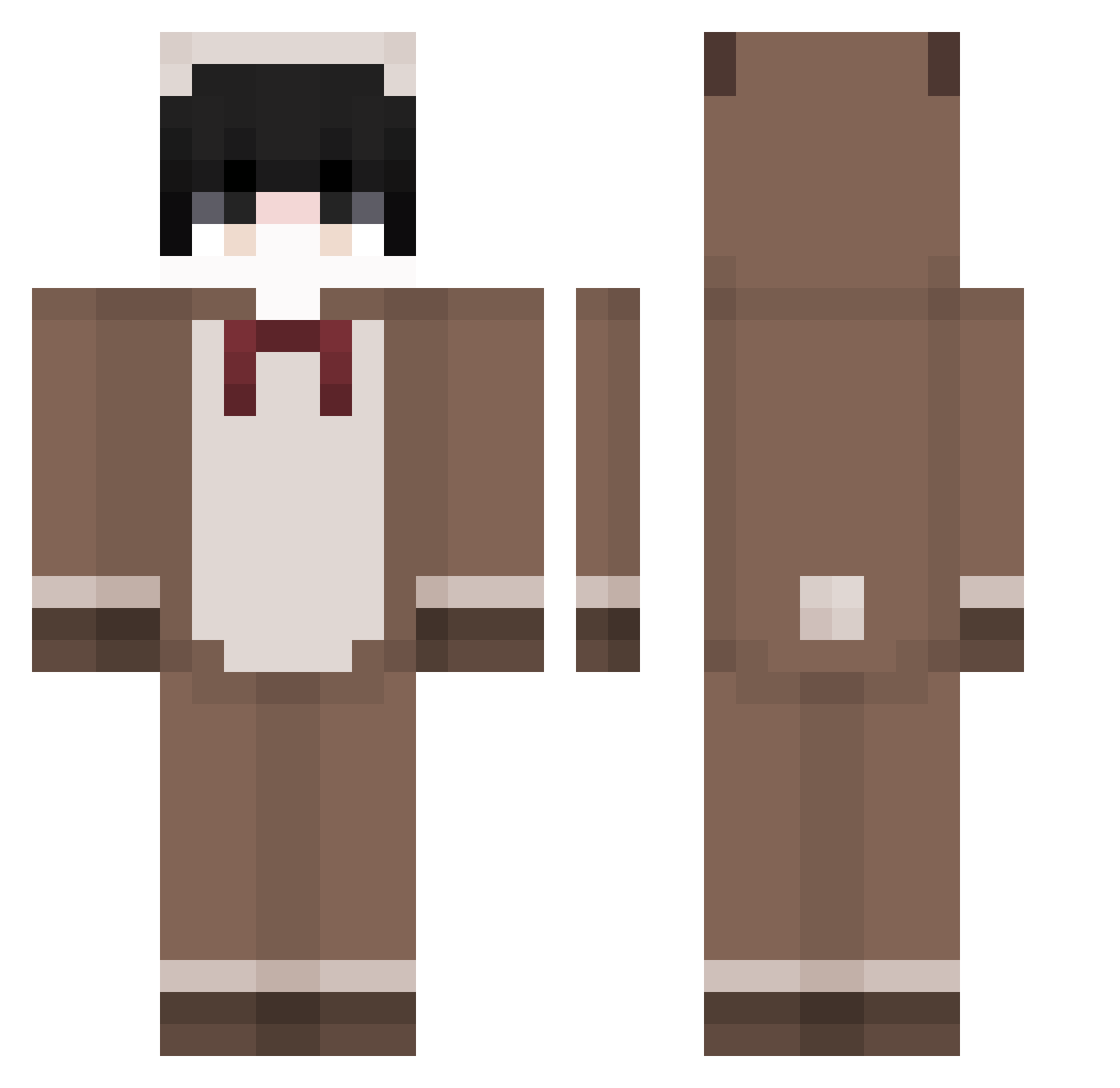 Shadov_no_Kage Minecraft skin, front and back view