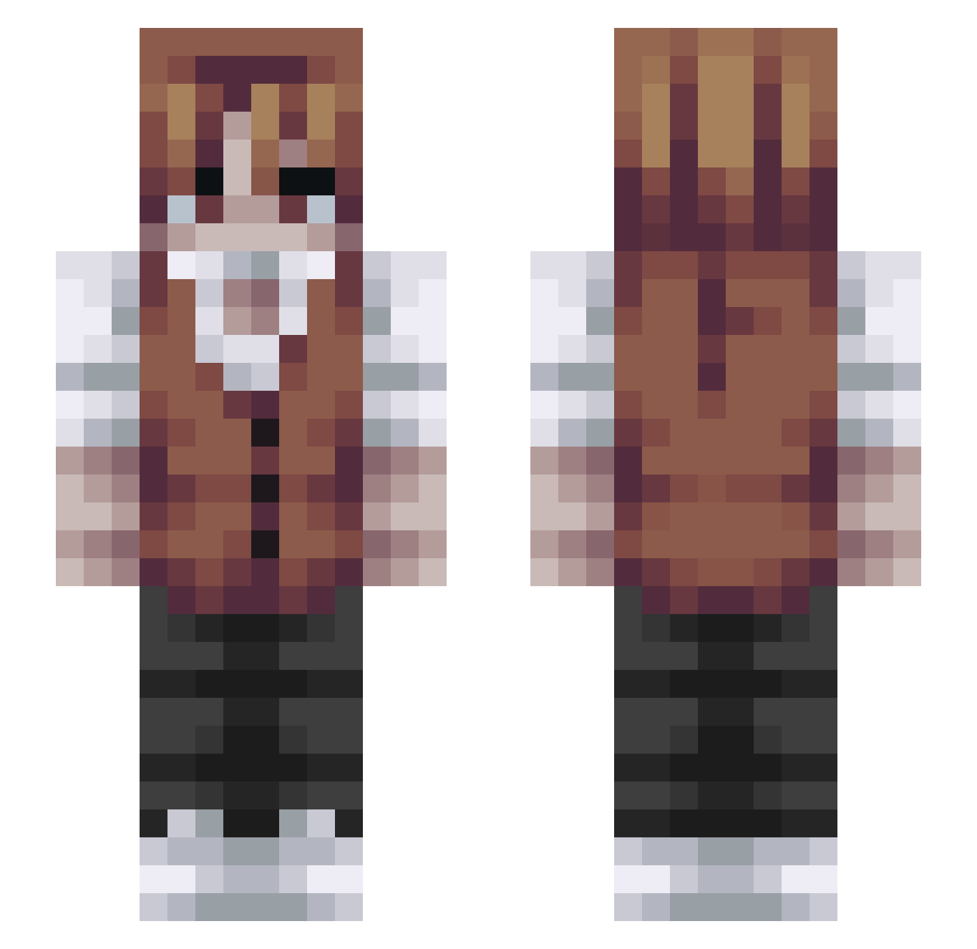 Wirayuda5620 Minecraft skin, front and back view