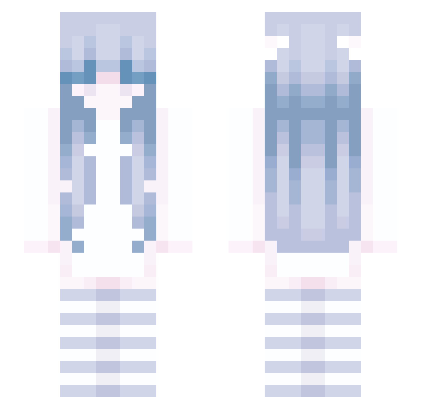 Spiced Minecraft skin, front and back view