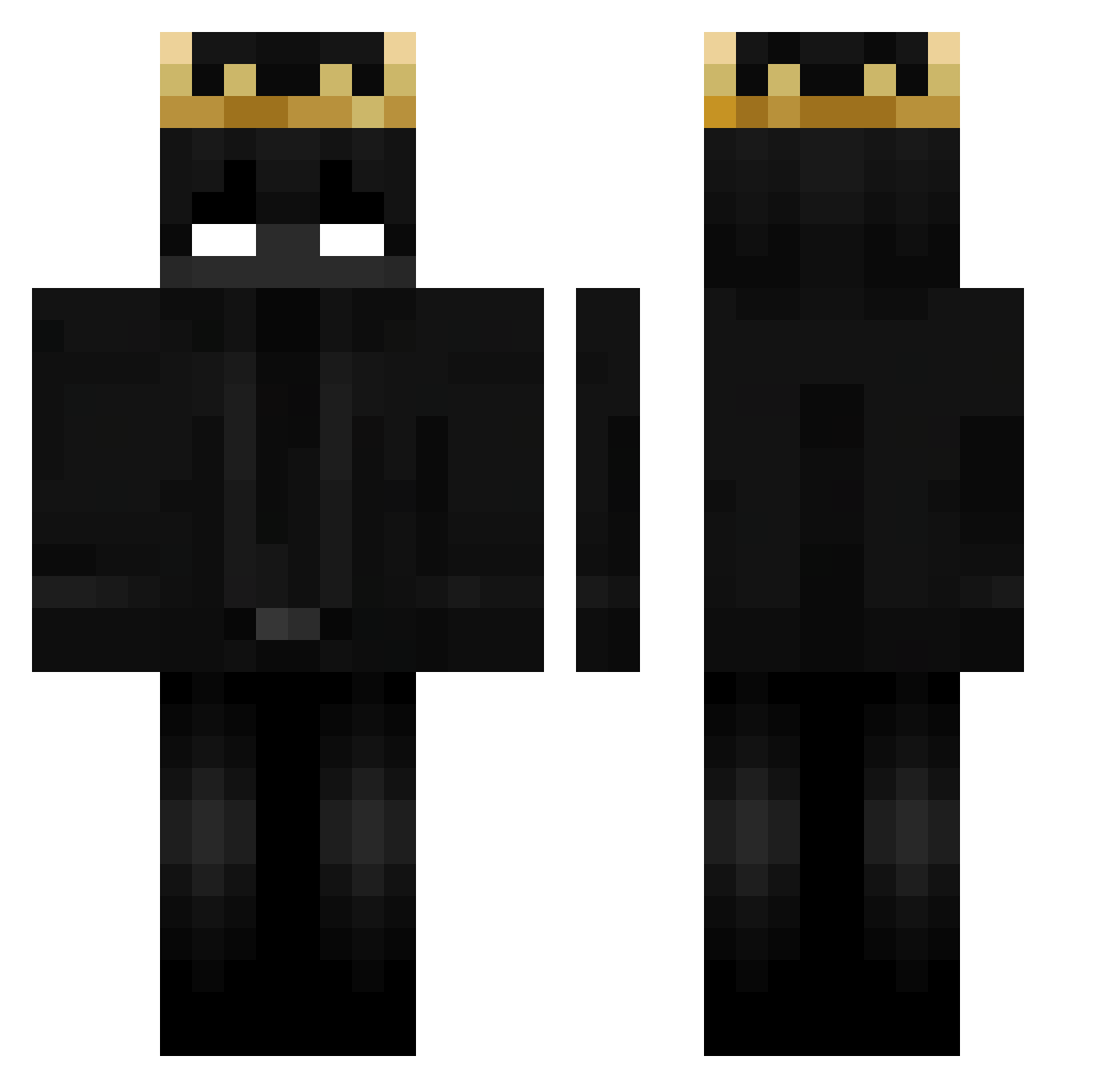 Zolalolo Minecraft skin, front and back view