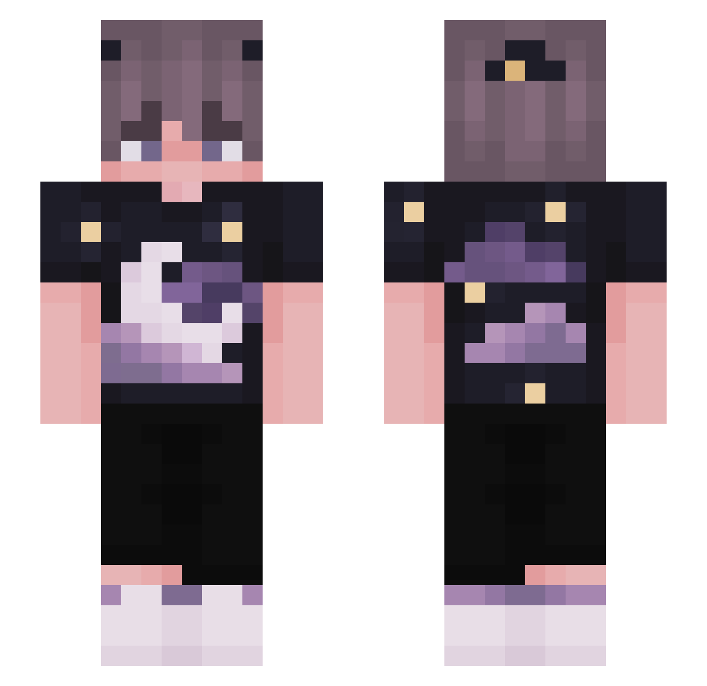 kik891 Minecraft skin, front and back view