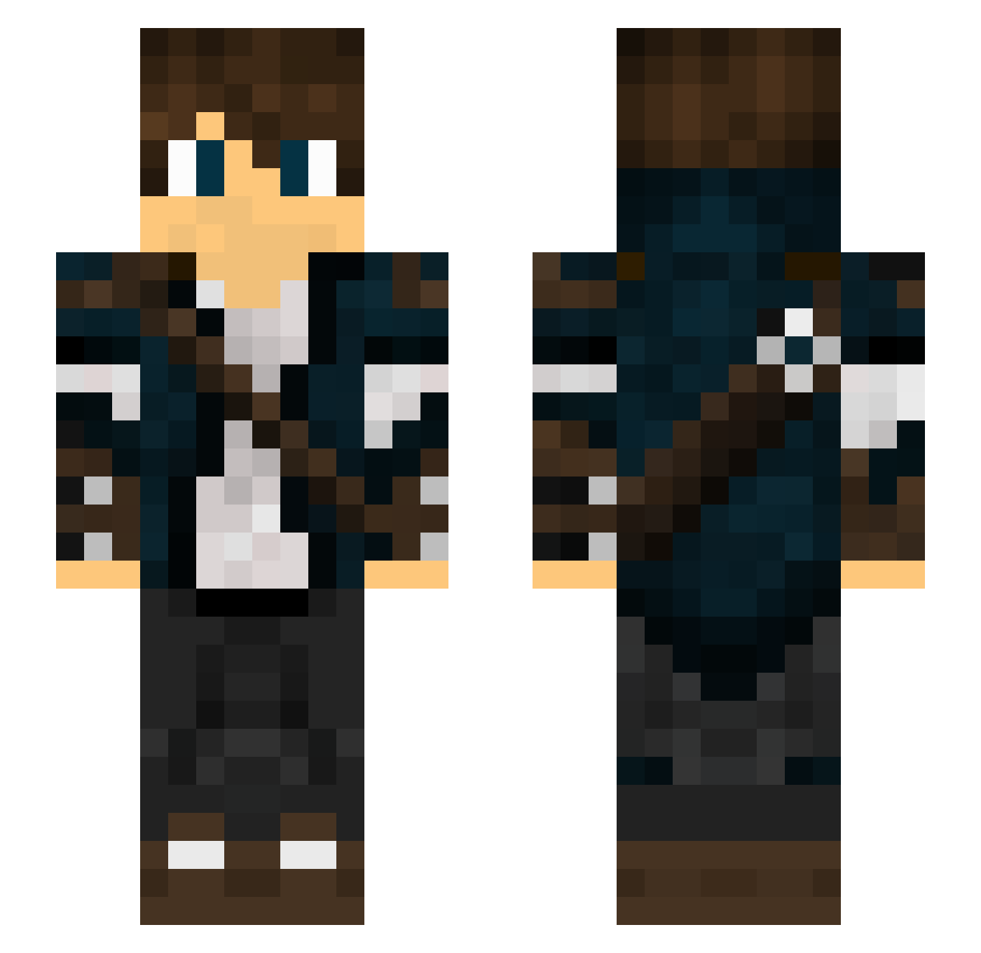 Thordin Minecraft skin, front and back view