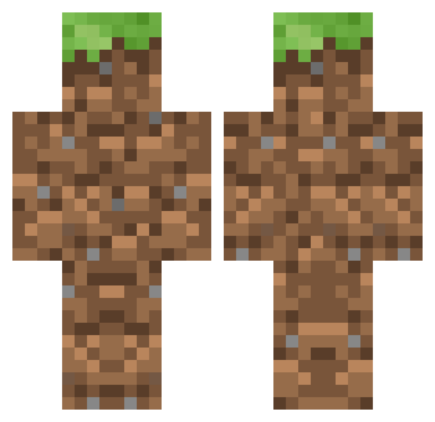 Marpler Minecraft skin, front and back view