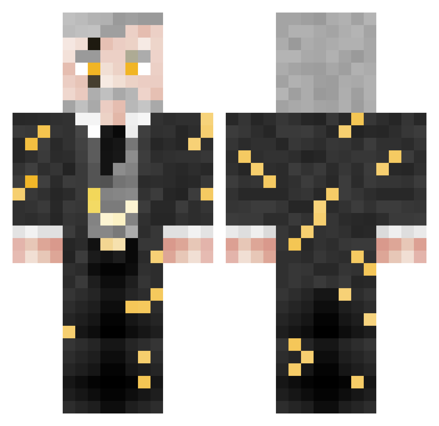 SjonnieDeSloper Minecraft skin, front and back view