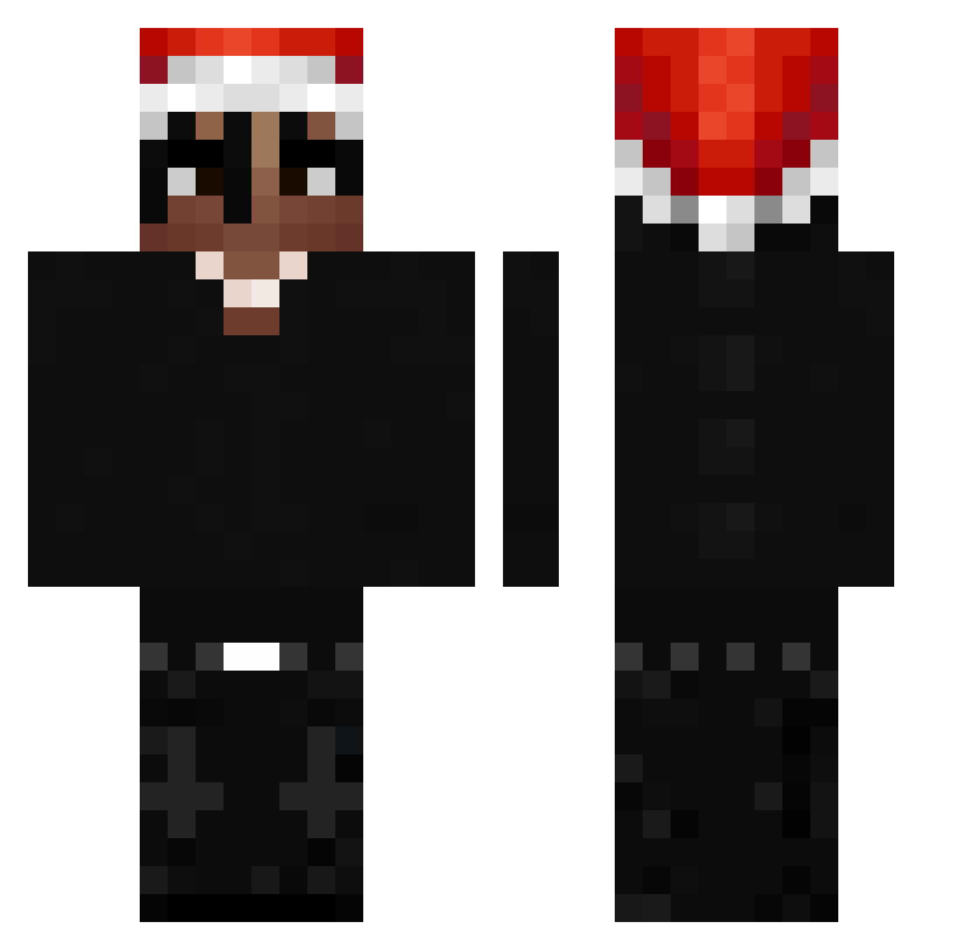 Rusty_Peach1 Minecraft skin, front and back view