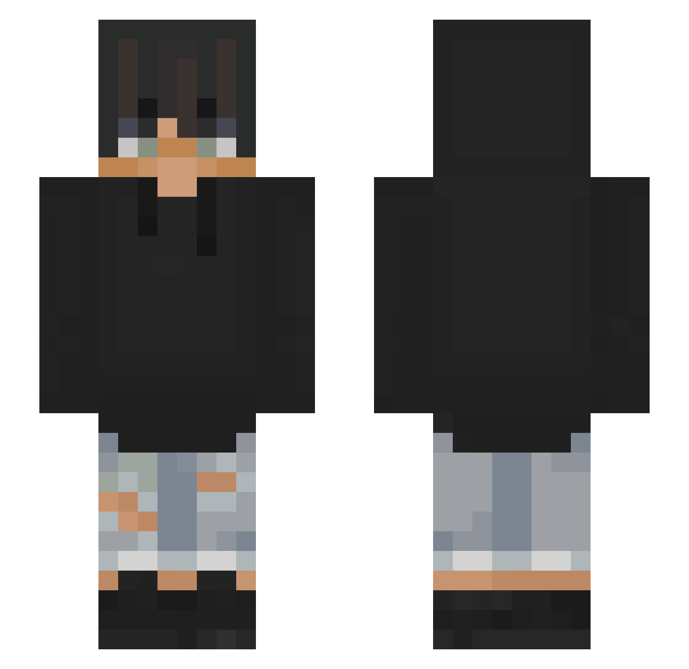 ProfileKyro Minecraft skin, front and back view