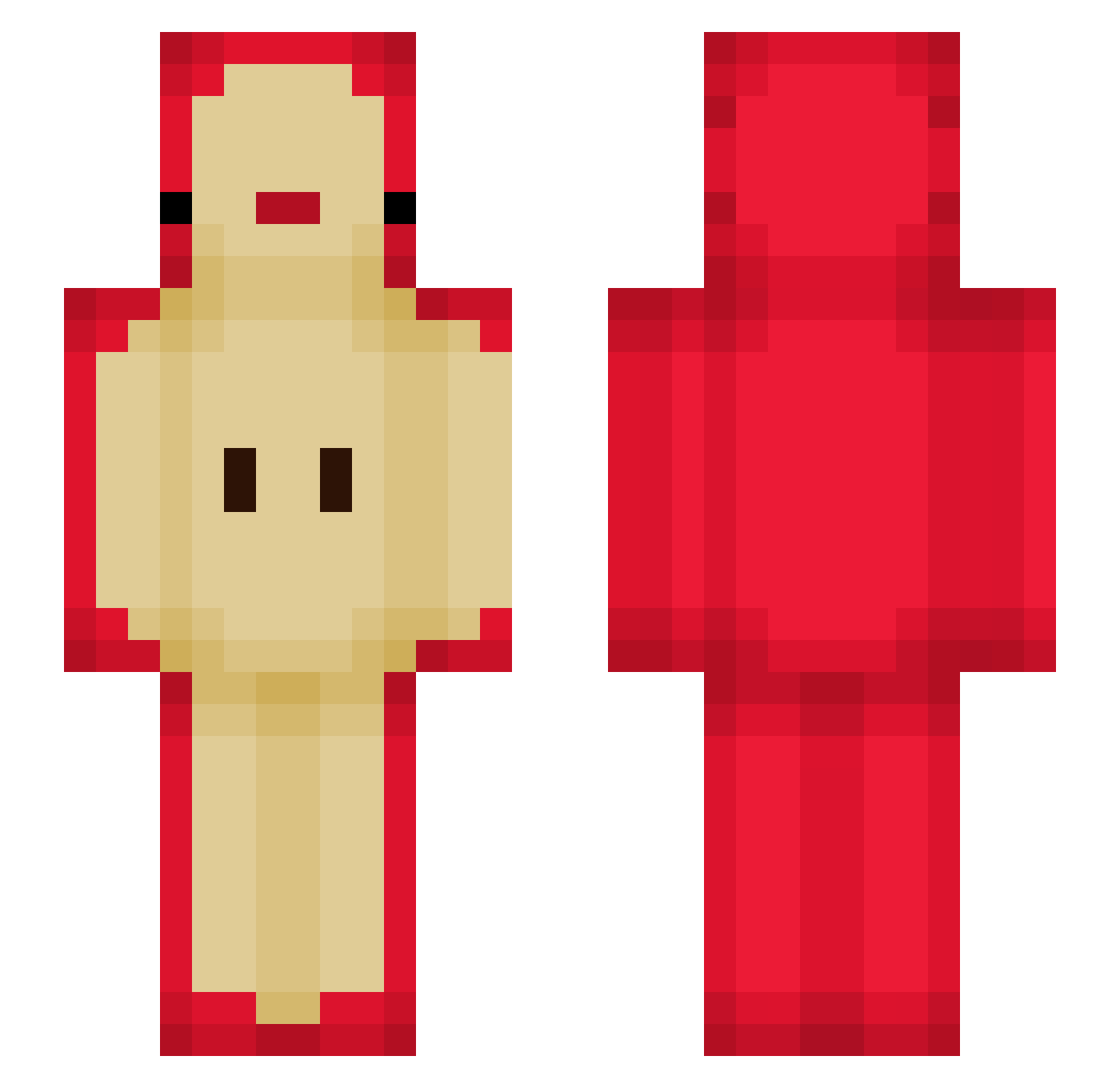 JJAE0418 Minecraft skin, front and back view