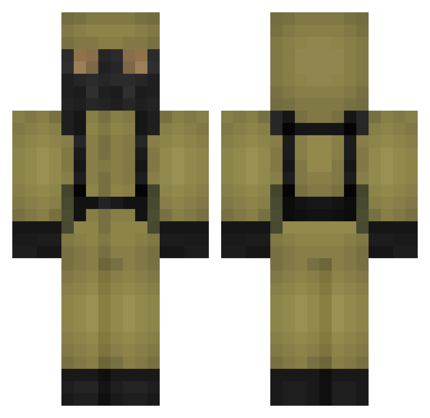 Katman7 Minecraft skin, front and back view