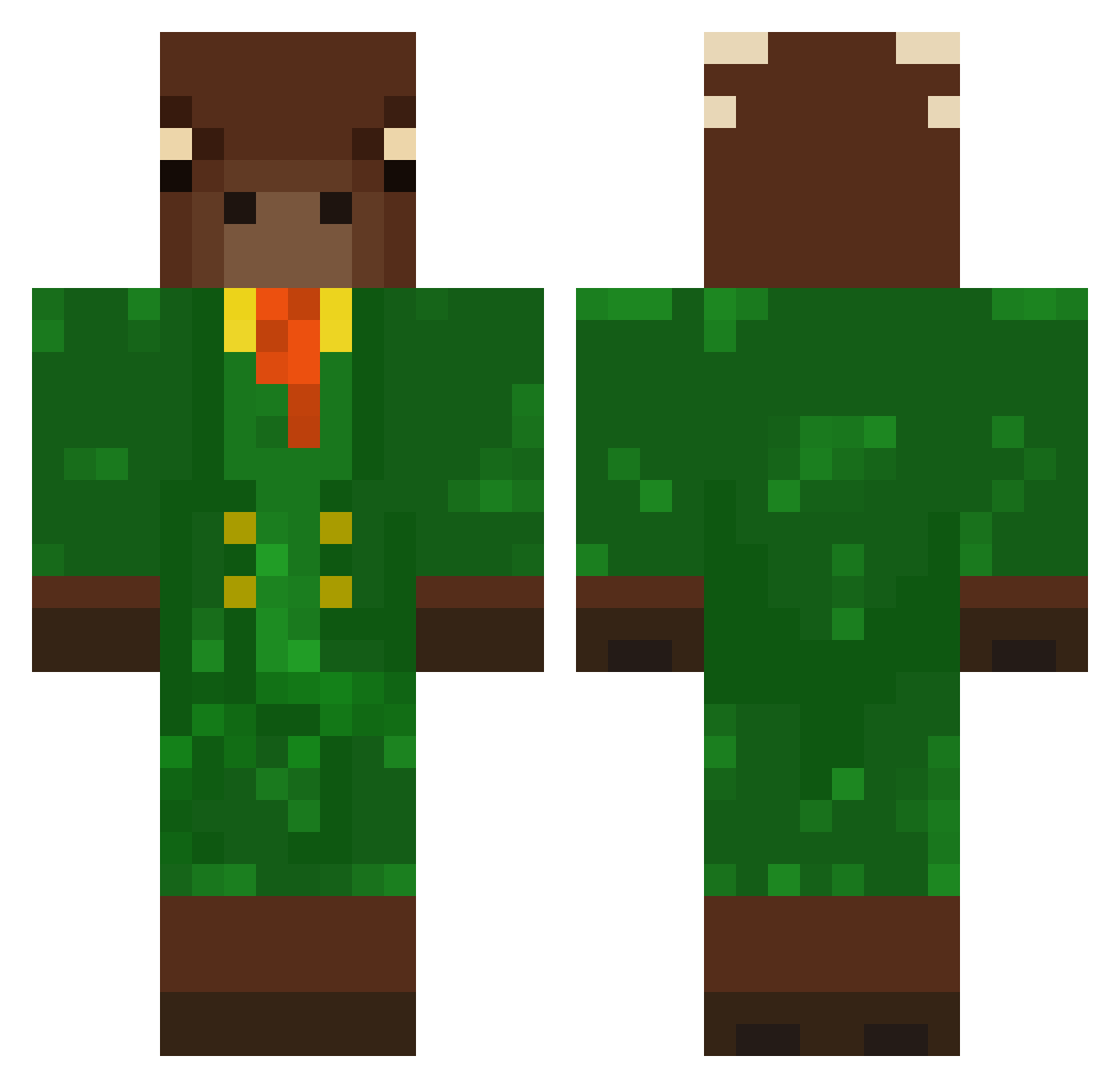 Hirvi187 Minecraft skin, front and back view