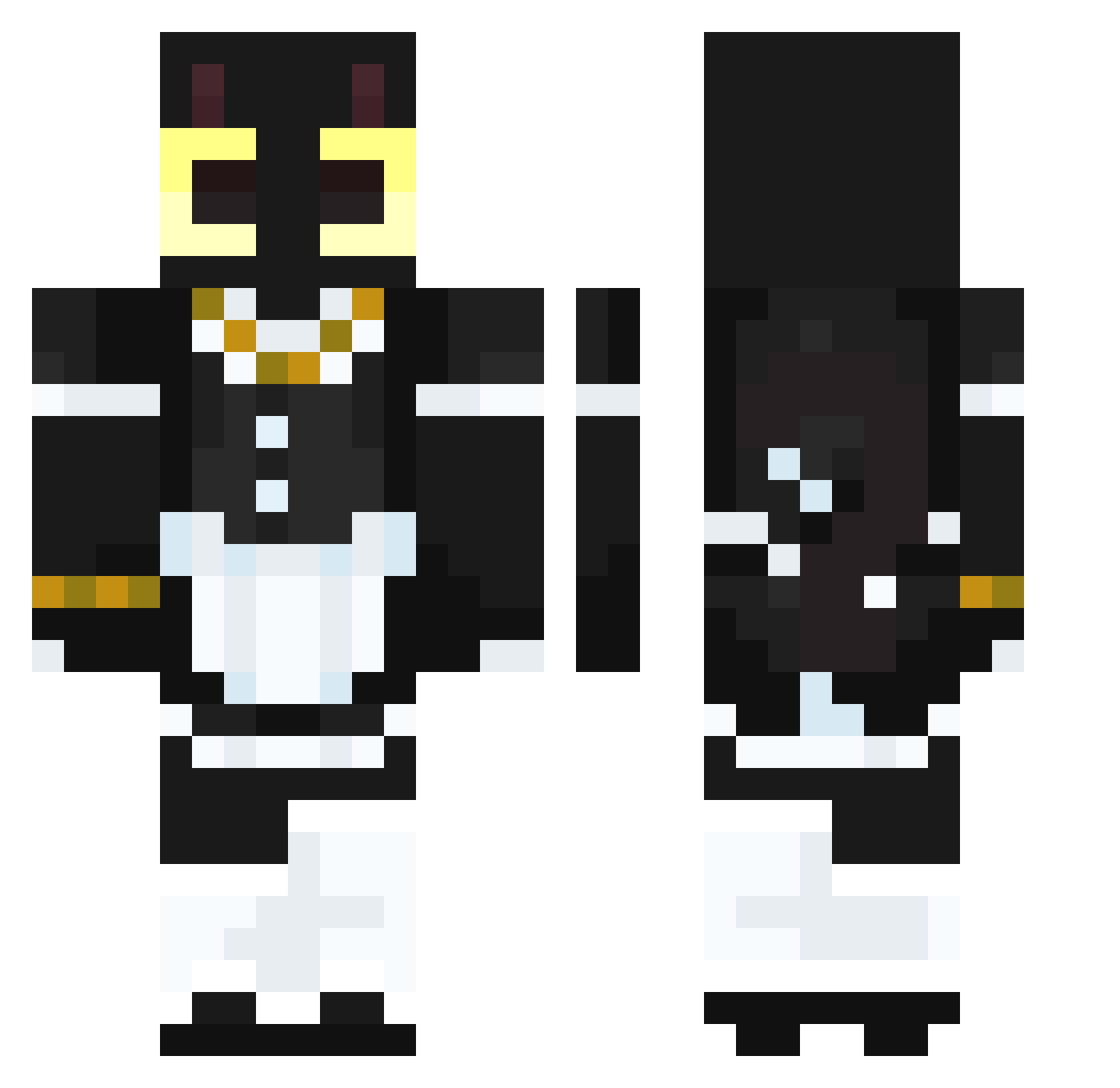 Reohhh Minecraft skin, front and back view