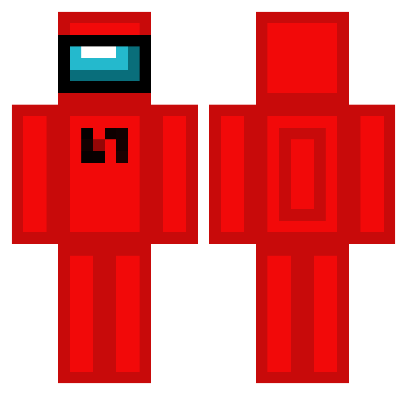 Spmpo Minecraft skin, front and back view