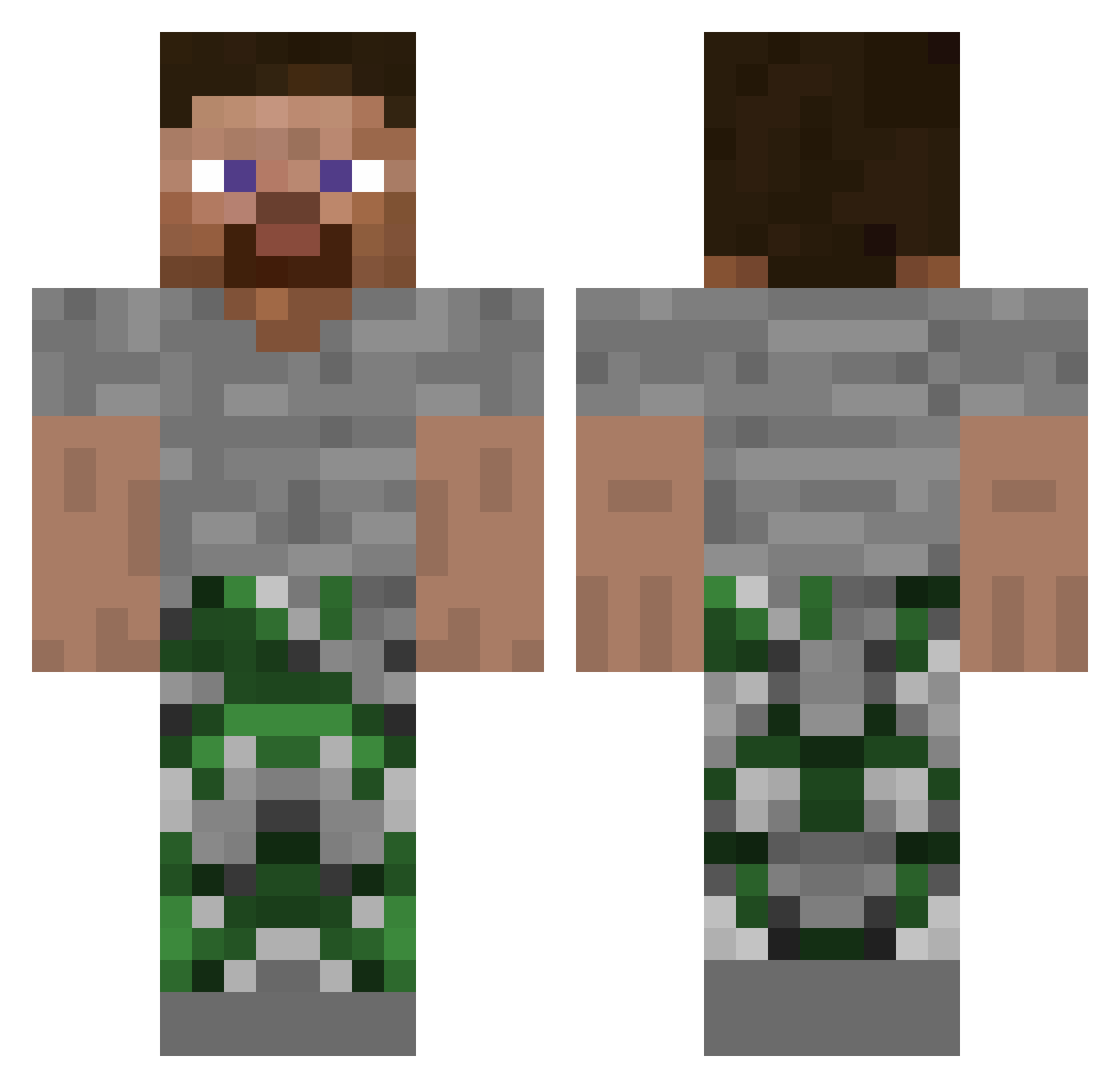 Void_Starr Minecraft skin, front and back view