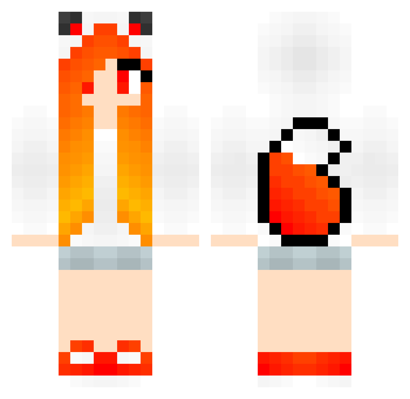 tenderhearted Minecraft skin, front and back view