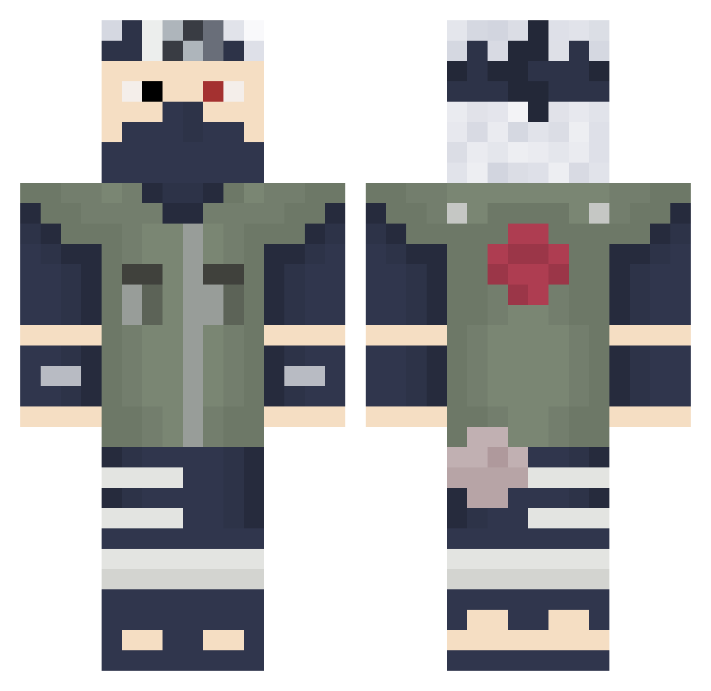 Rodi077 Minecraft skin, front and back view