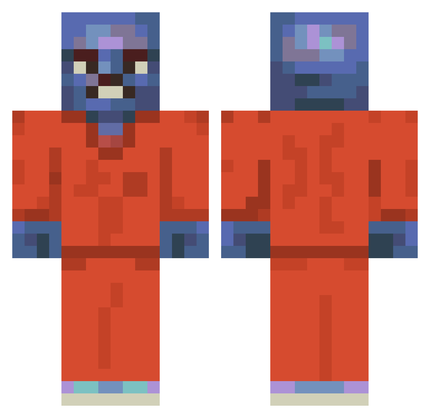 SeeTheButter Minecraft skin, front and back view