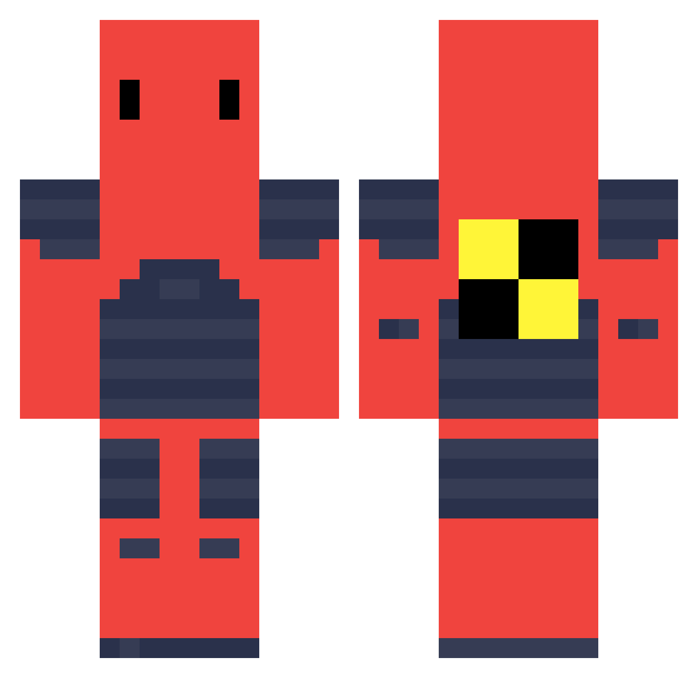 KinglyClock4486 Minecraft skin, front and back view