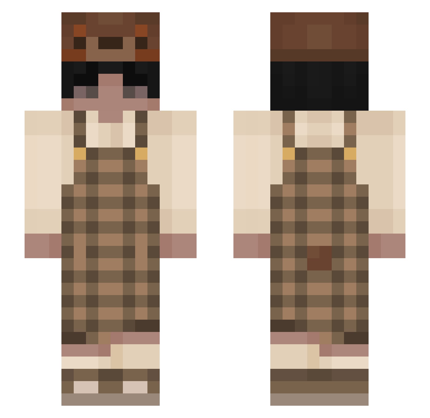 rishi225 Minecraft skin, front and back view