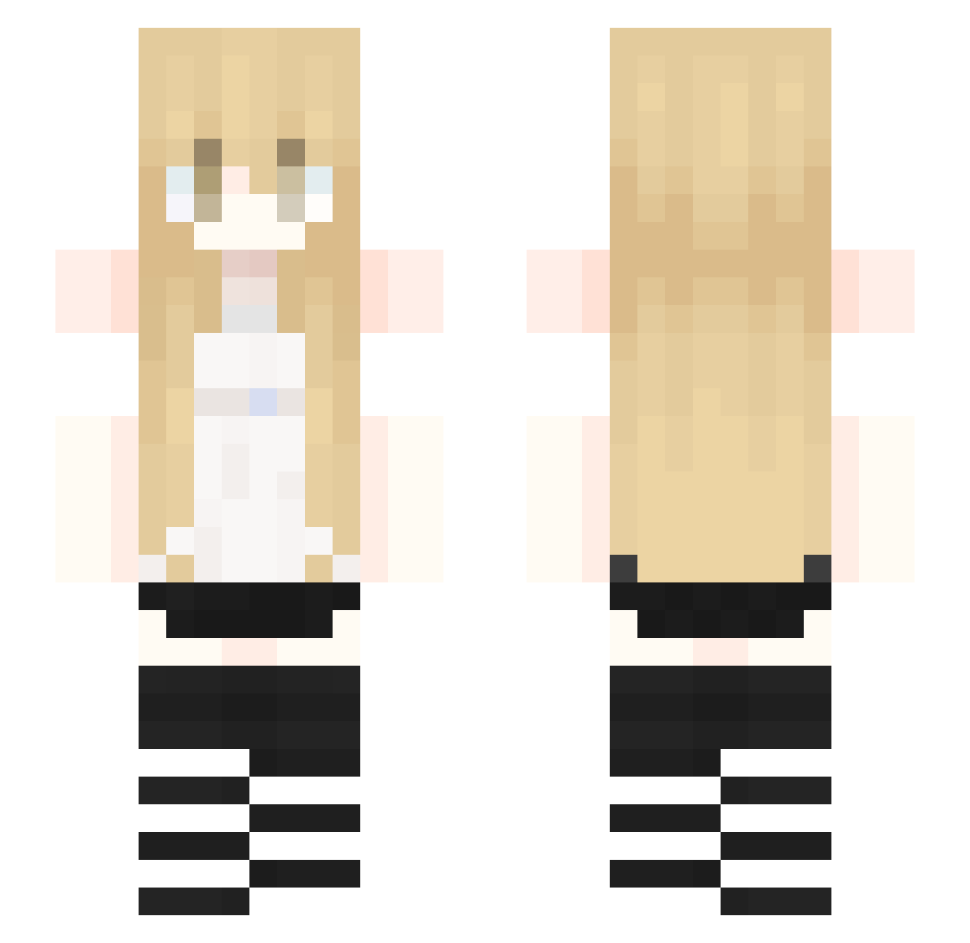 Yulcia_ Minecraft skin, front and back view