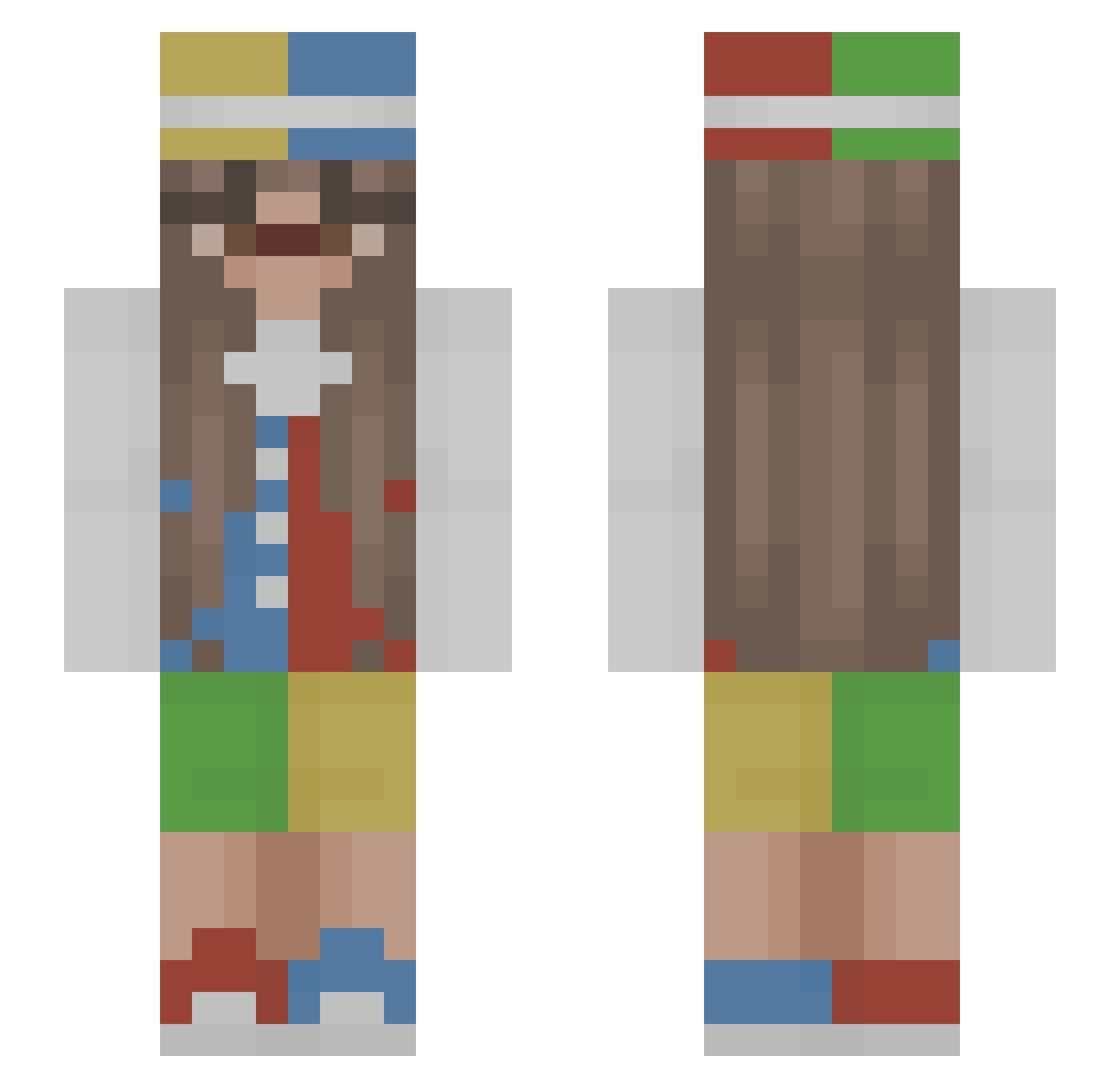 fol228 Minecraft skin, front and back view