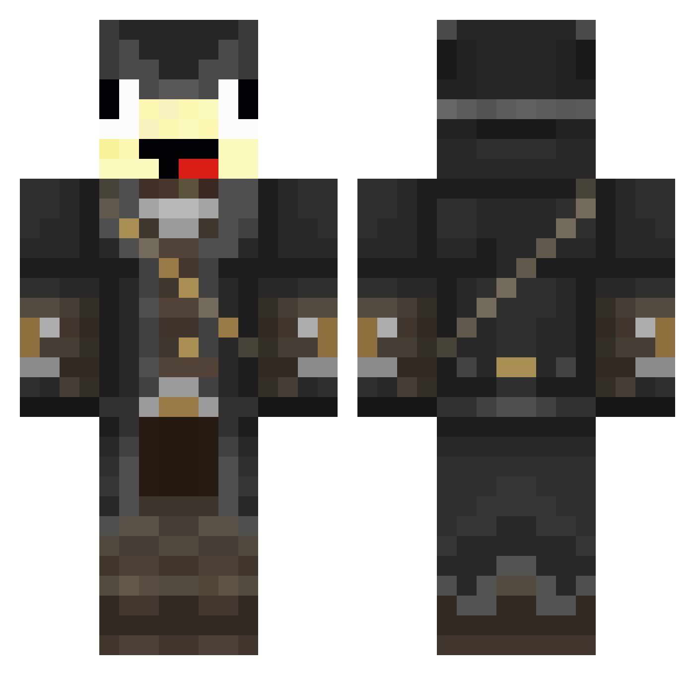 SAvery Minecraft skin, front and back view