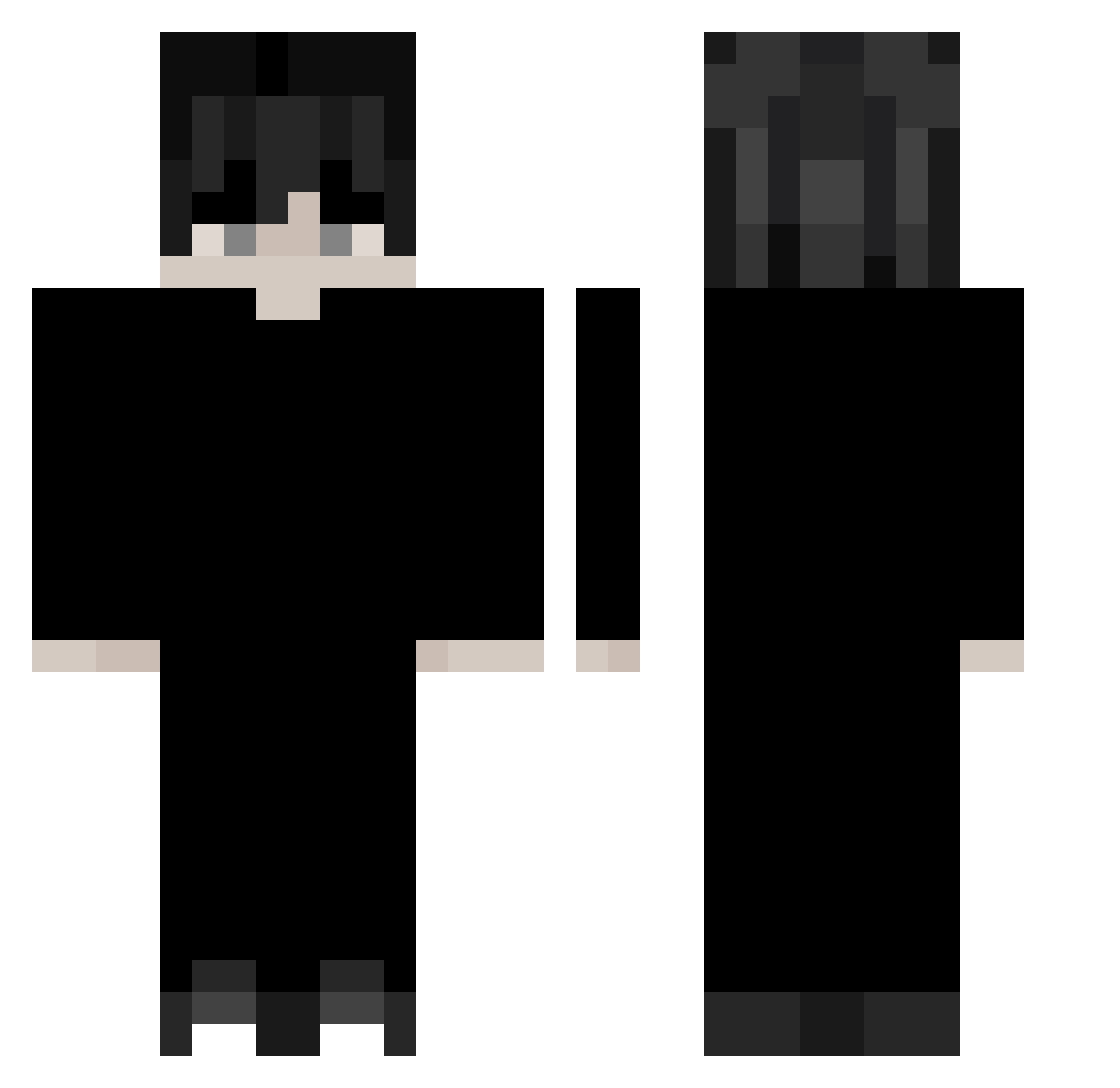 Rafan2021 Minecraft skin, front and back view
