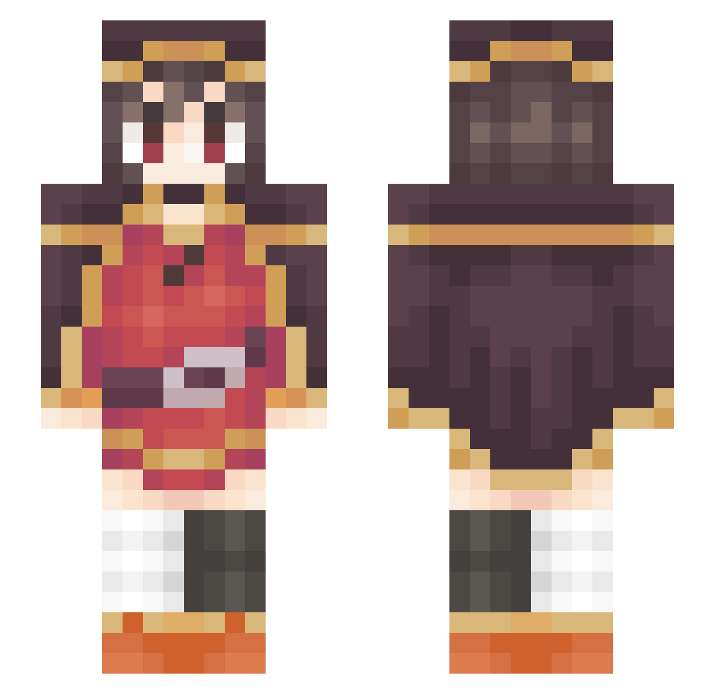 bill114514 Minecraft skin, front and back view