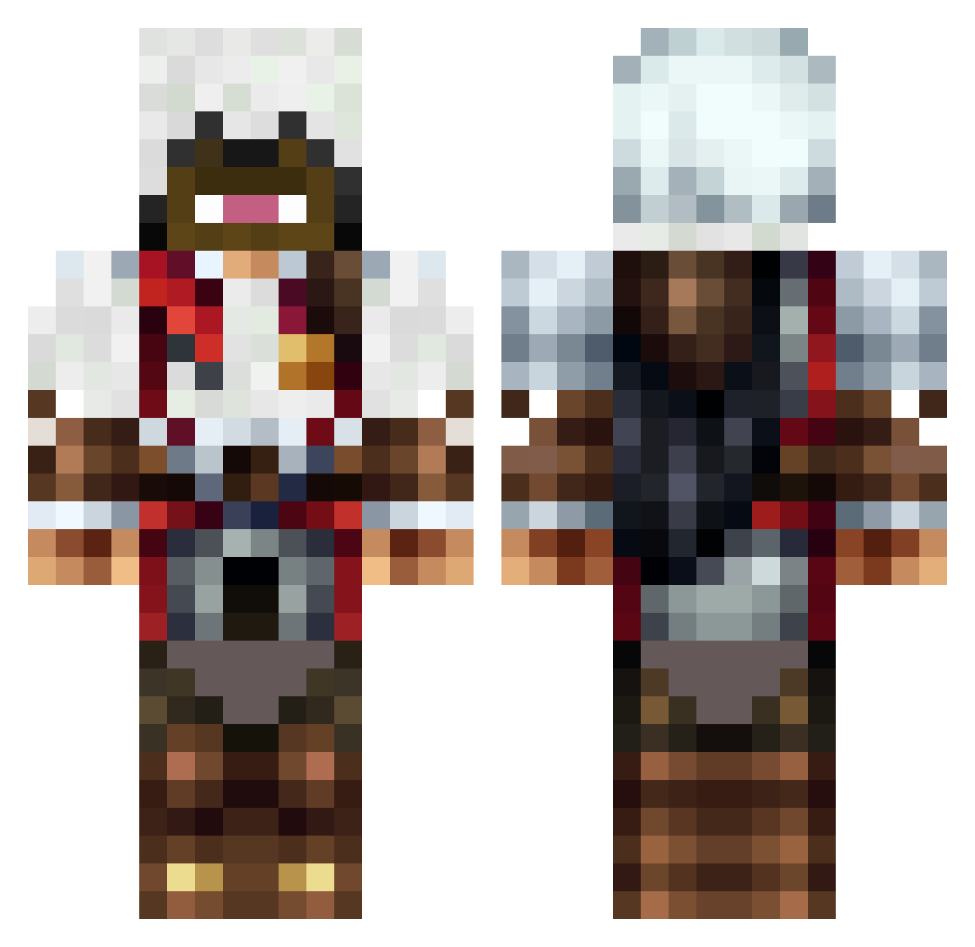TheFatherofMilk Minecraft skin, front and back view