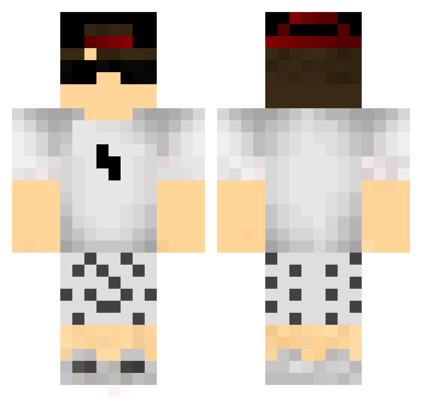 ViniZiNN Minecraft skin, front and back view