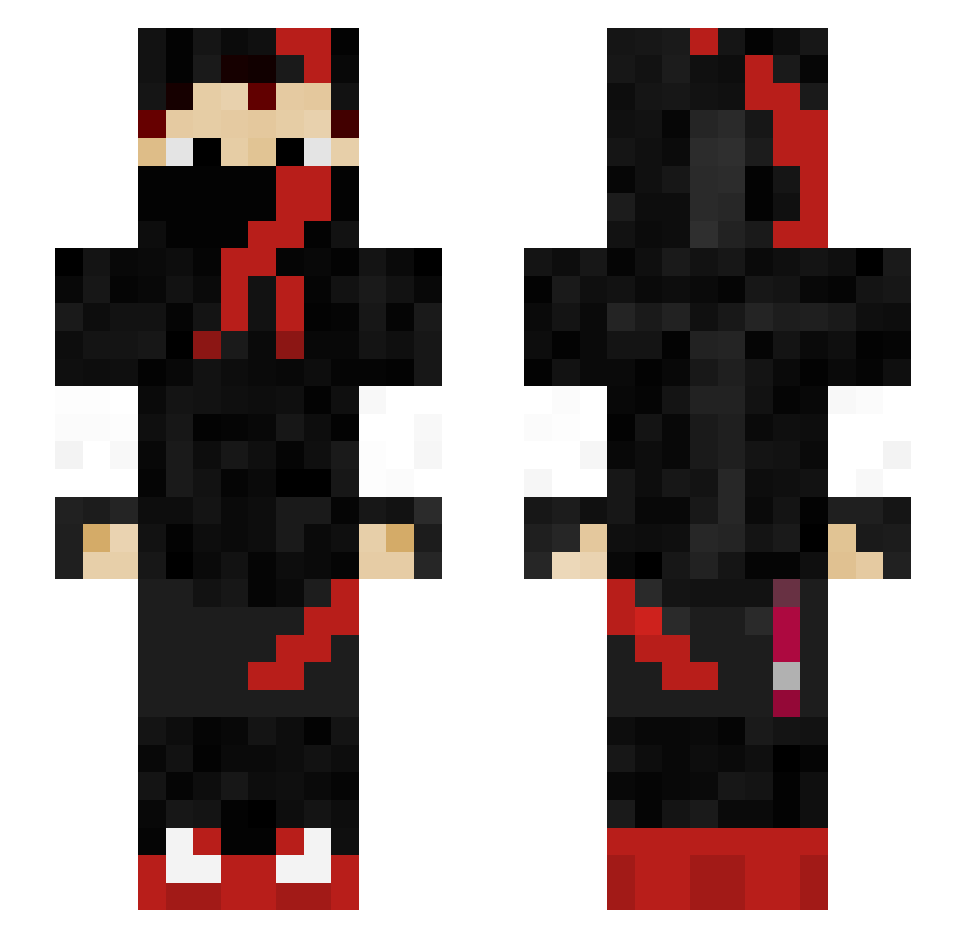 SirRottenAsian Minecraft skin, front and back view