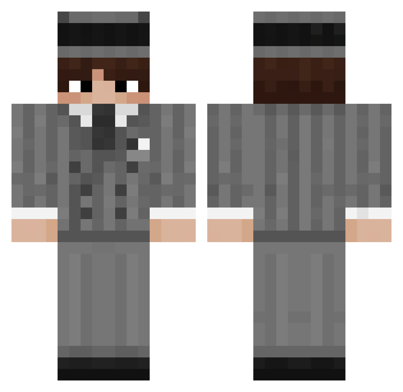 Xennon_ Minecraft skin, front and back view