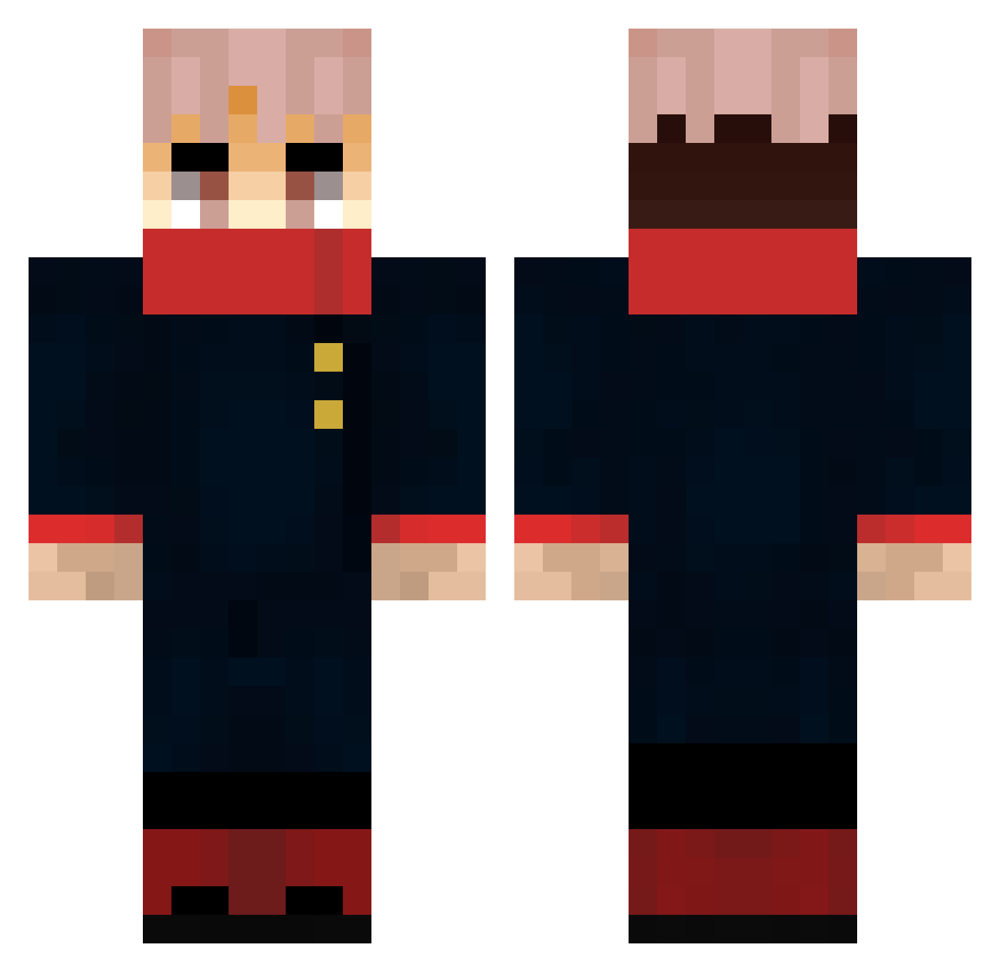 CAP_SHUA Minecraft skin, front and back view