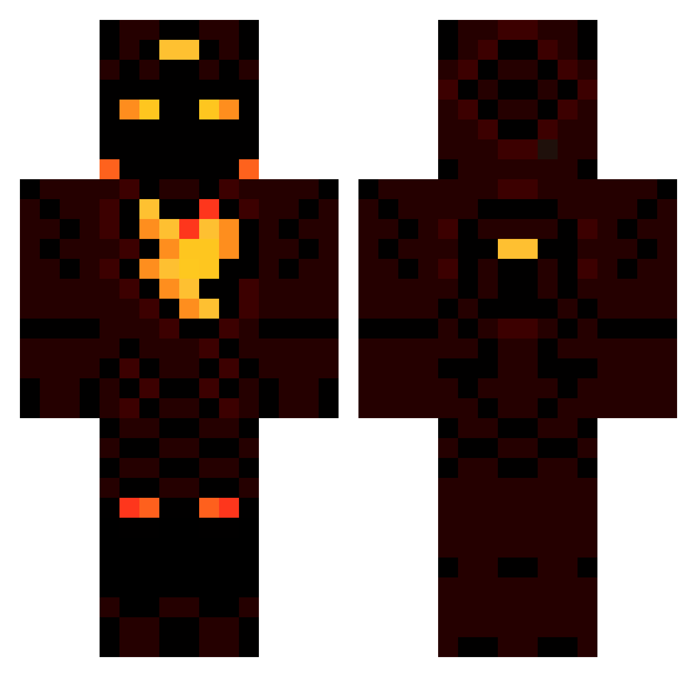 SquattyP0tty69 Minecraft skin, front and back view