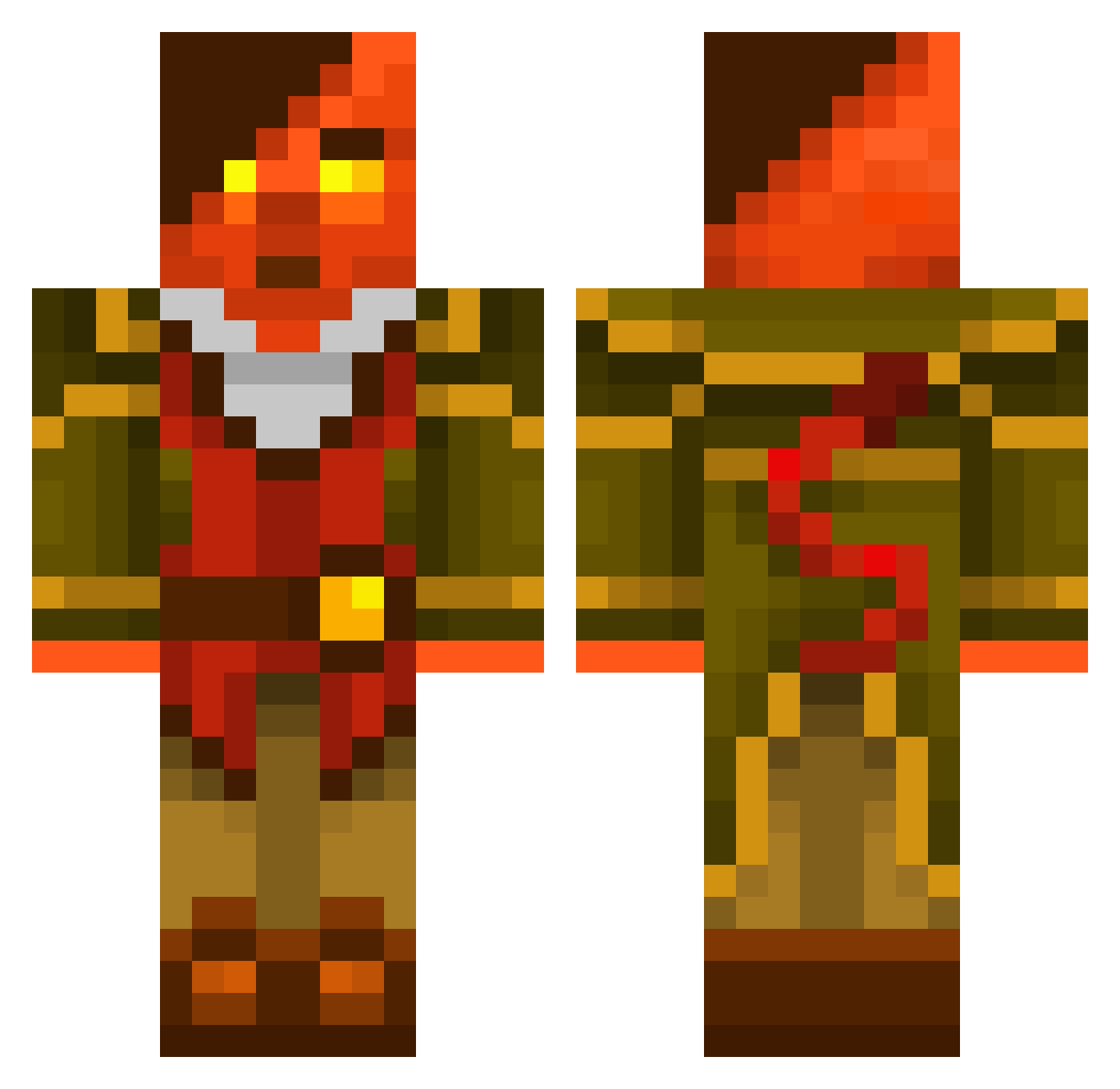TheRyanXenon Minecraft skin, front and back view