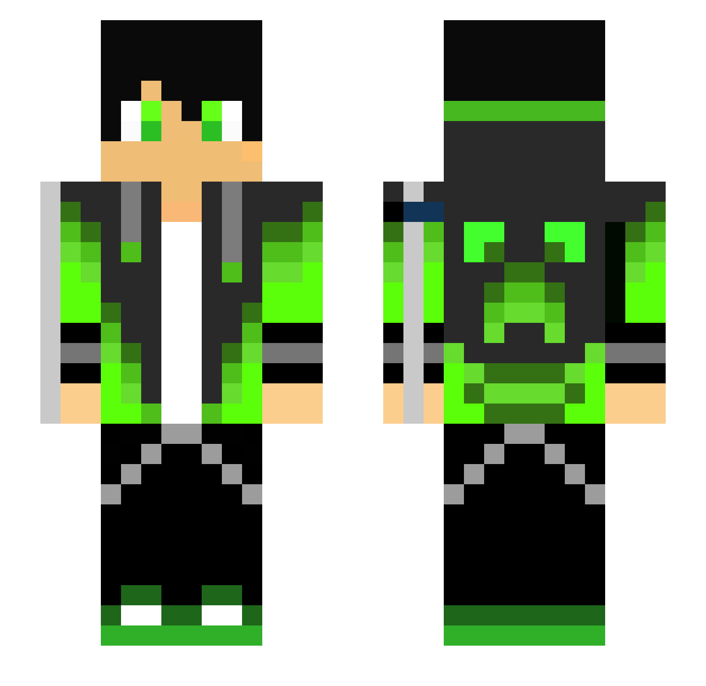 Tempter Minecraft skin, front and back view