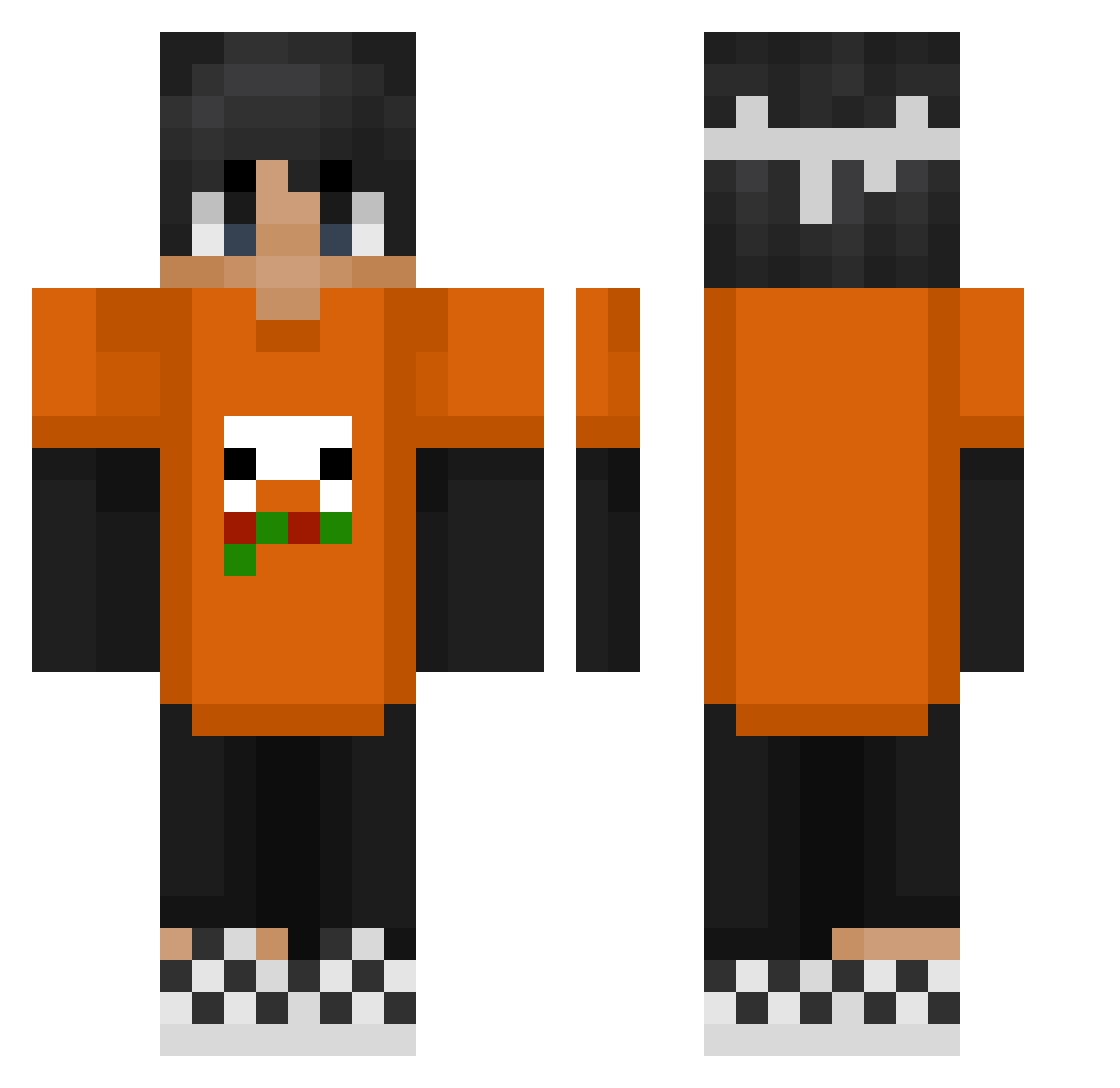 __tusiek Minecraft skin, front and back view