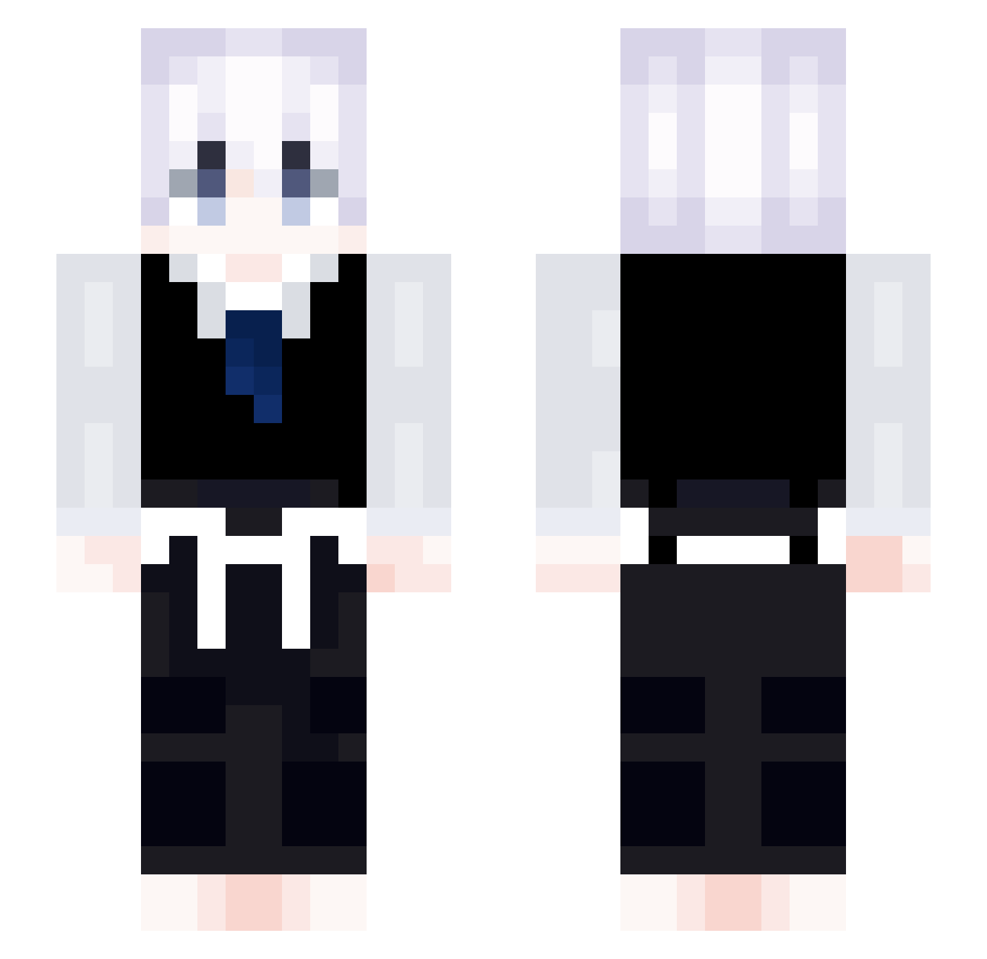 Gl10000 Minecraft skin, front and back view
