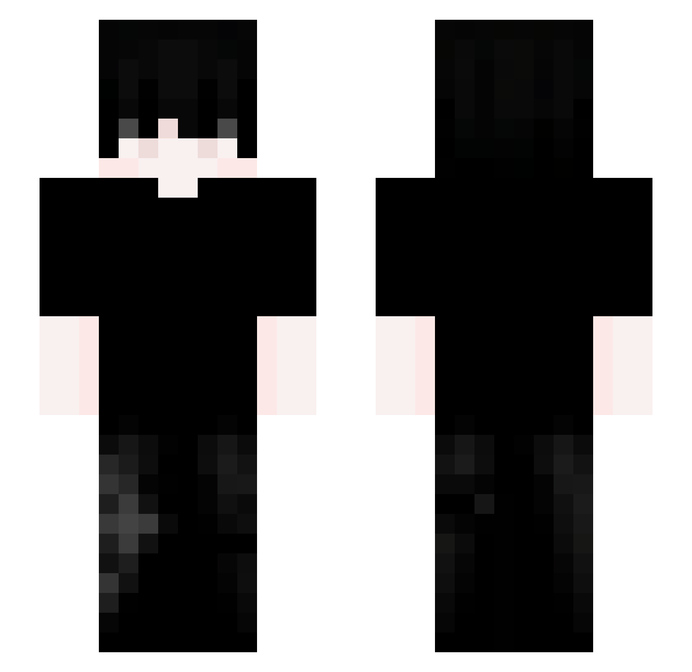 Arkkuron Minecraft skin, front and back view