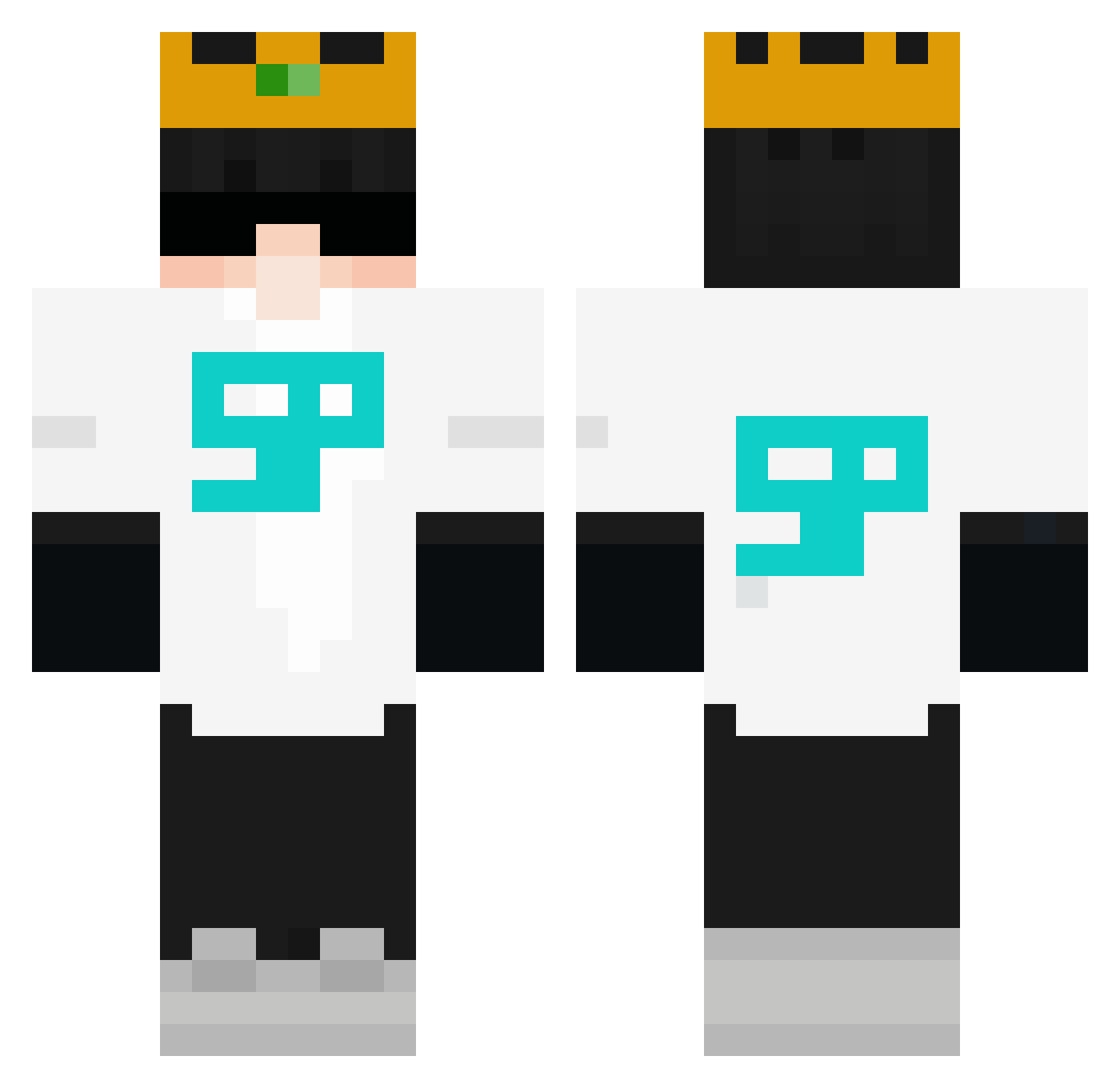 raridad7 Minecraft skin, front and back view