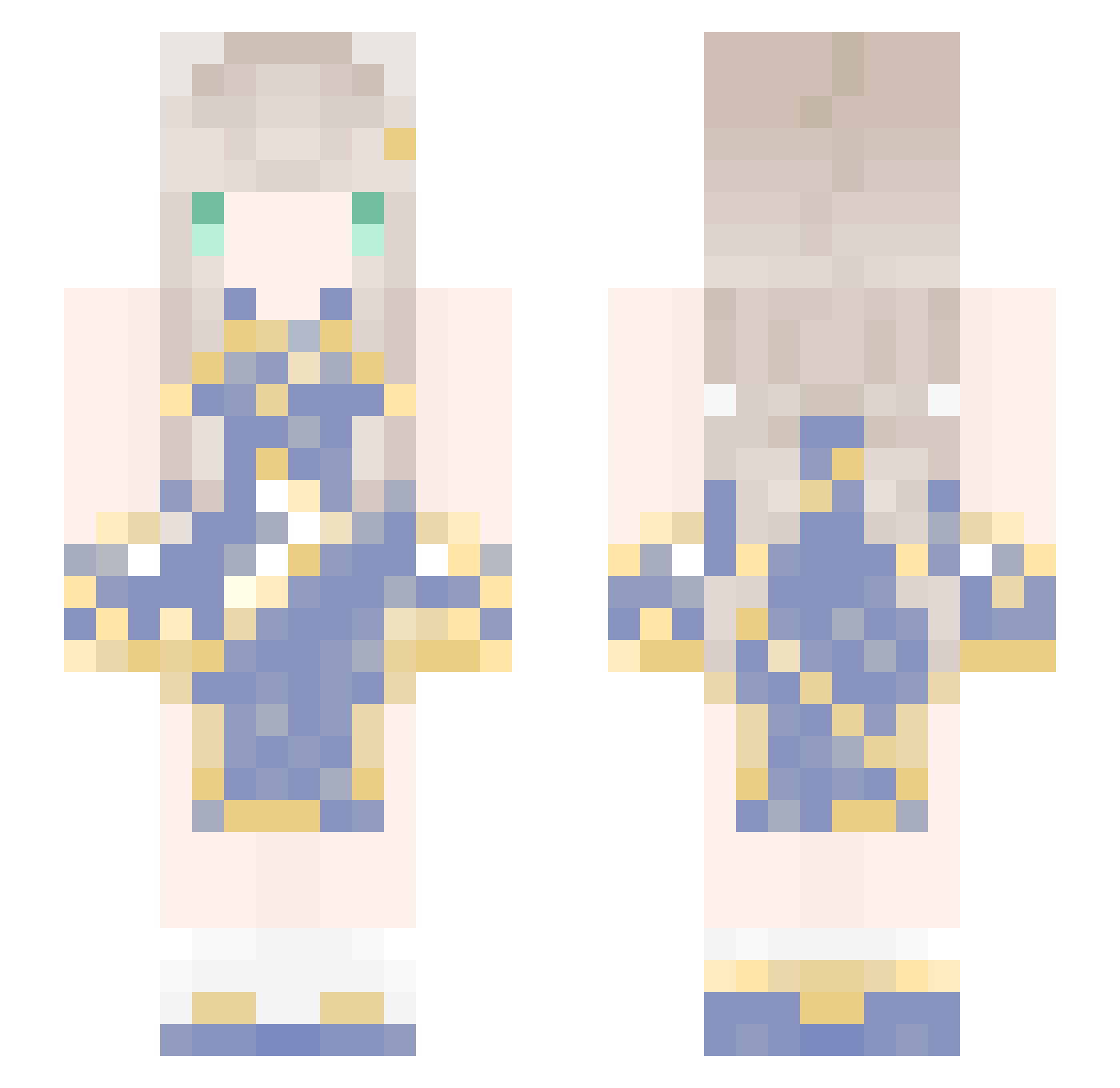 Asura_MuFeng Minecraft skin, front and back view