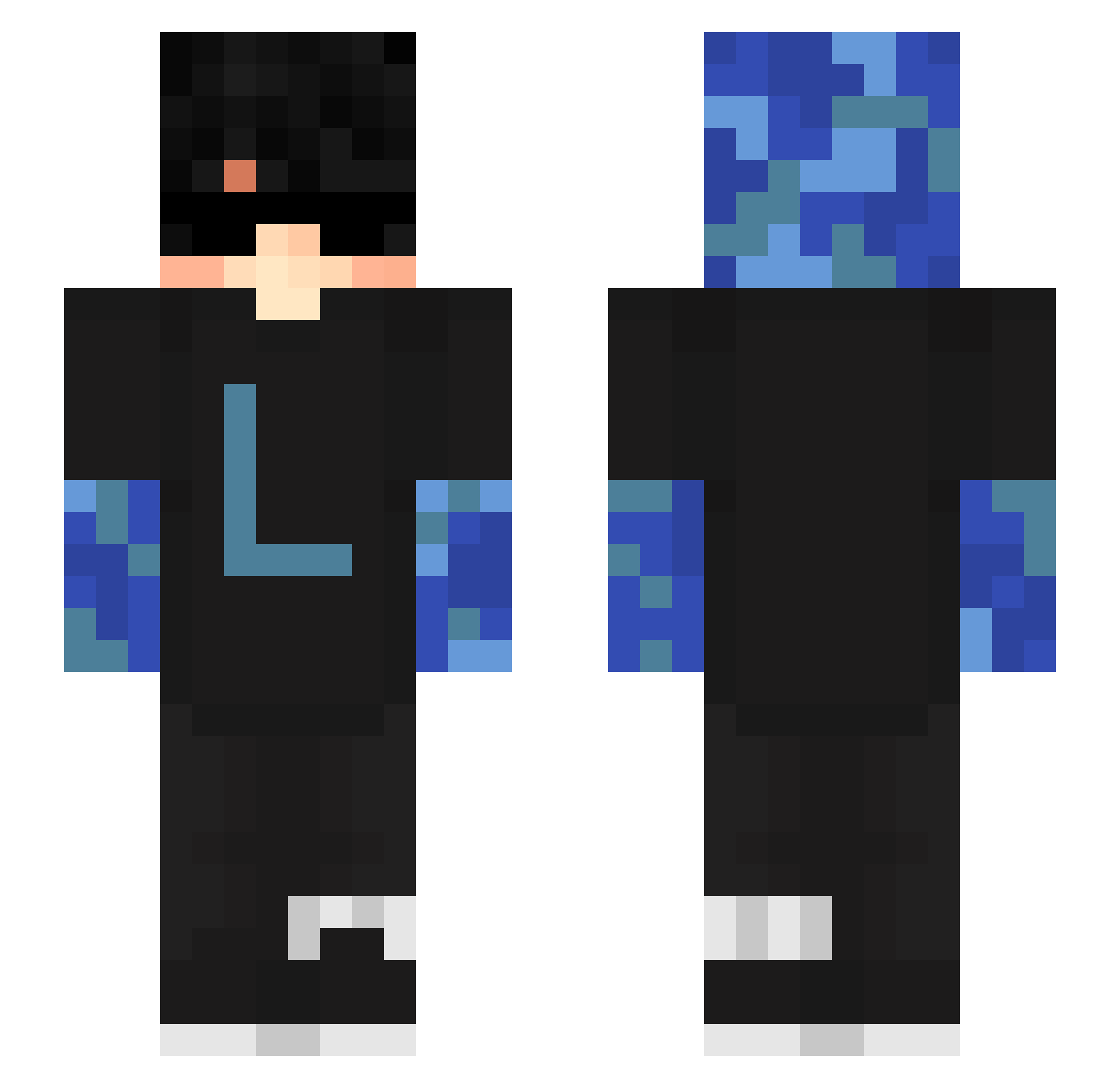 movmint Minecraft skin, front and back view