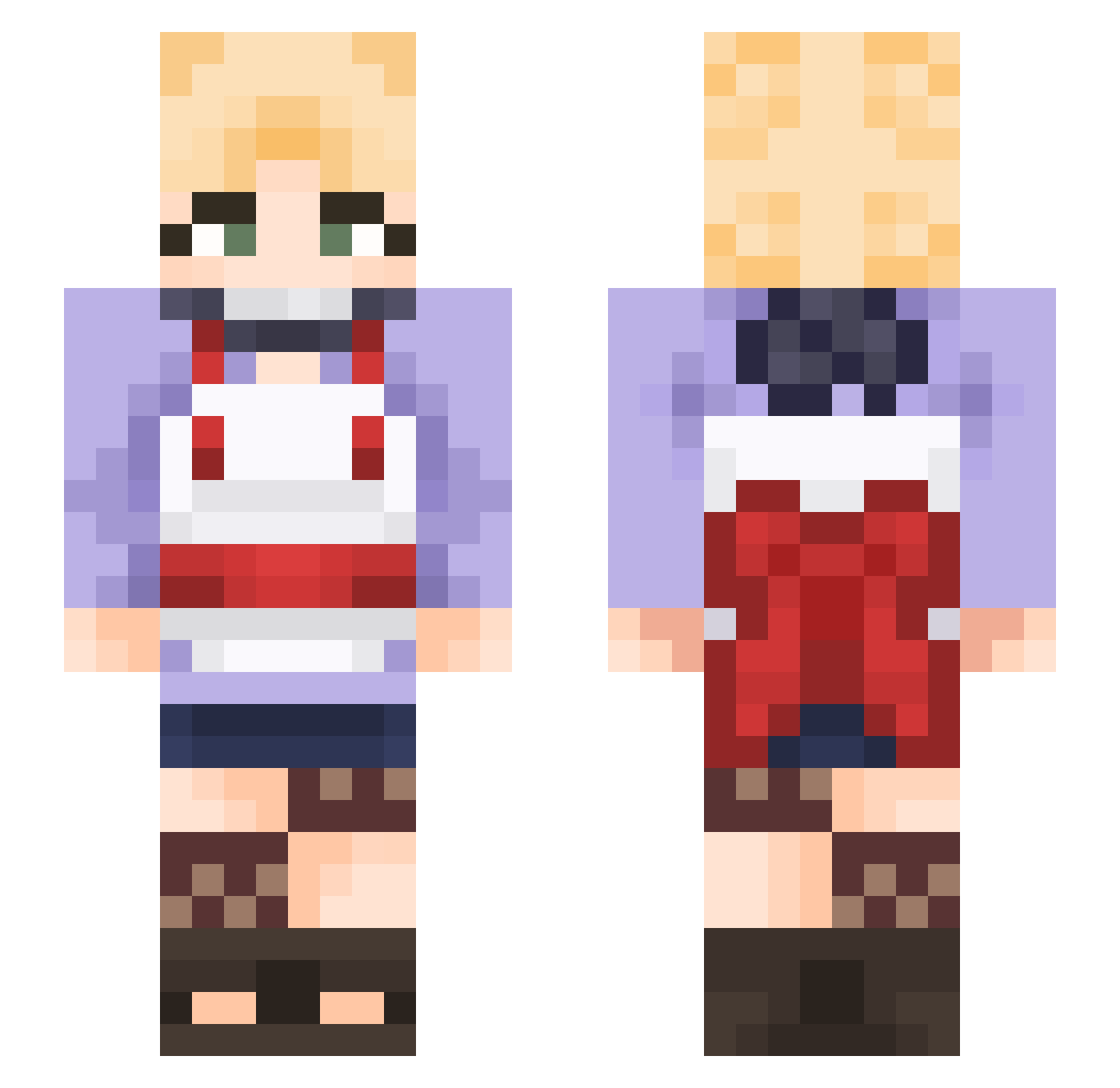 Newu_ Minecraft skin, front and back view