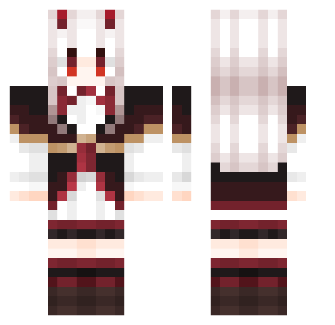 AbsurdsTTK Minecraft skin, front and back view