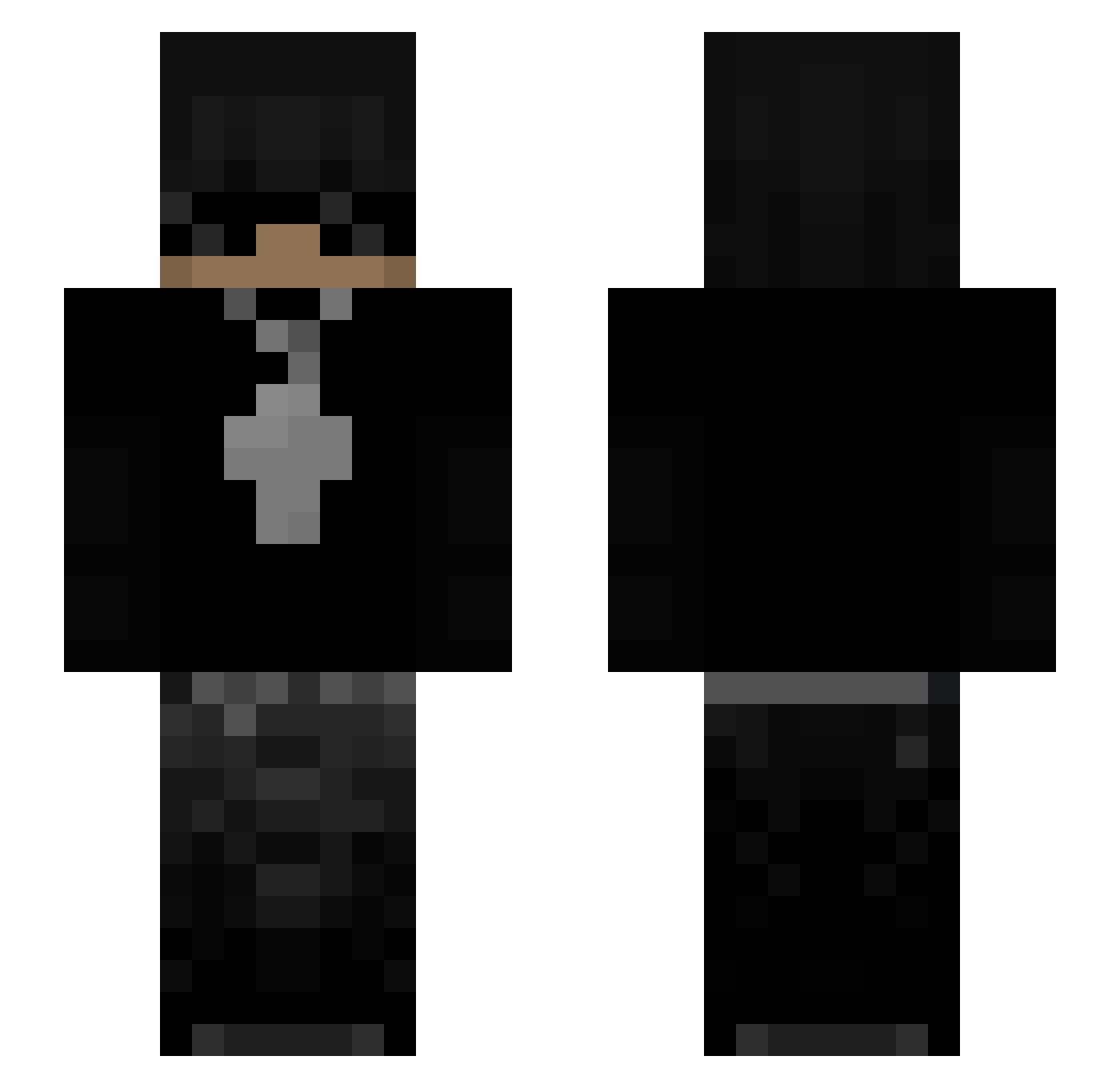 Apyh Minecraft skin, front and back view