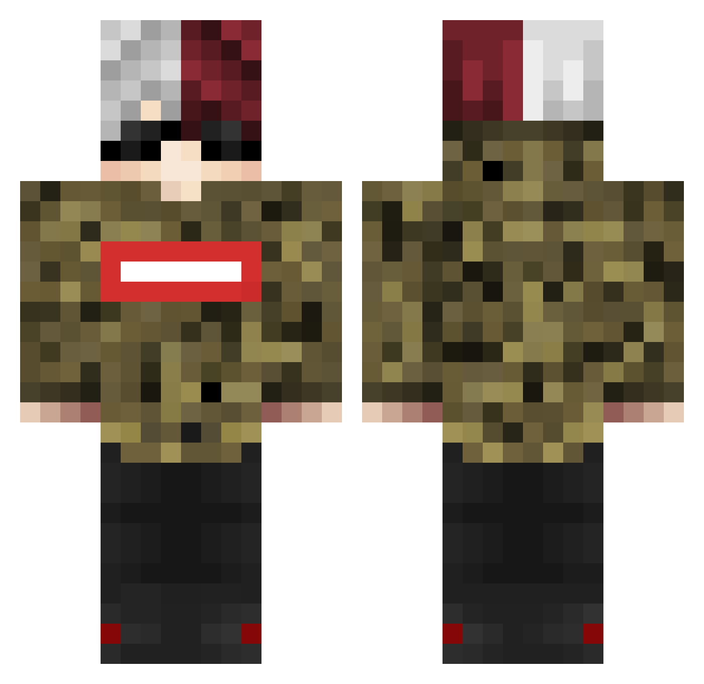 Cristian010 Minecraft skin, front and back view