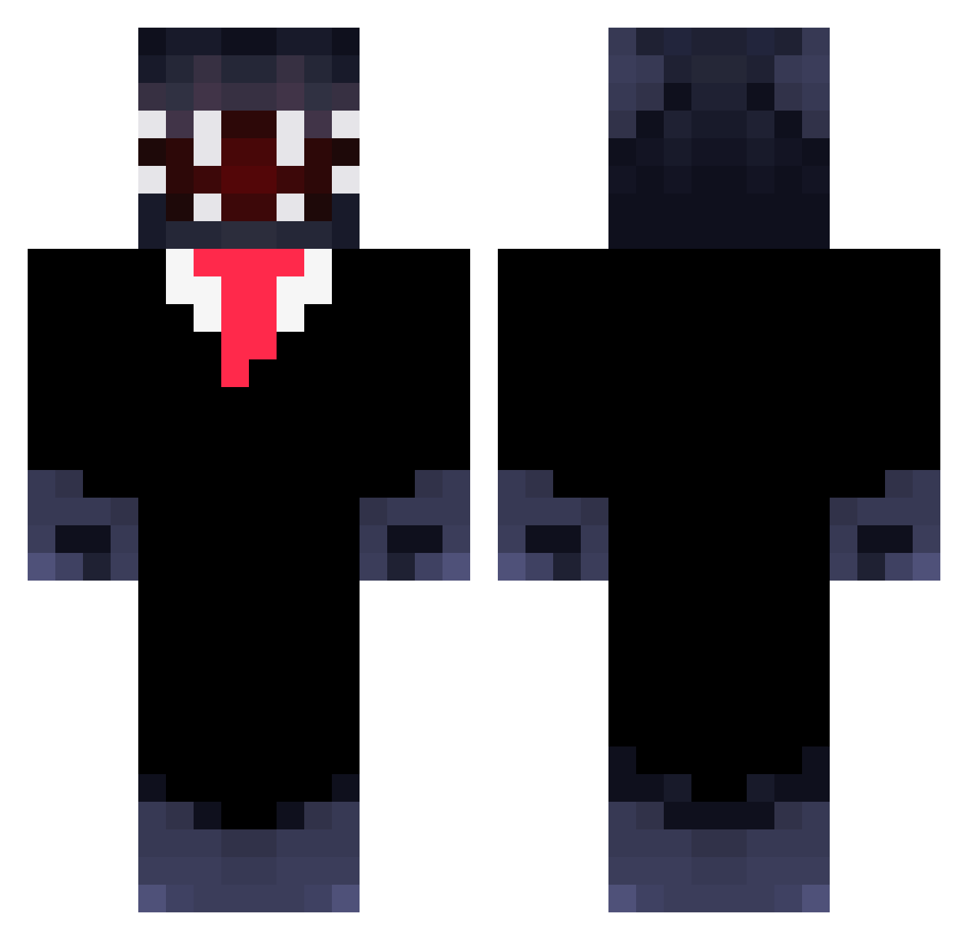 VOIDokxyyy Minecraft skin, front and back view