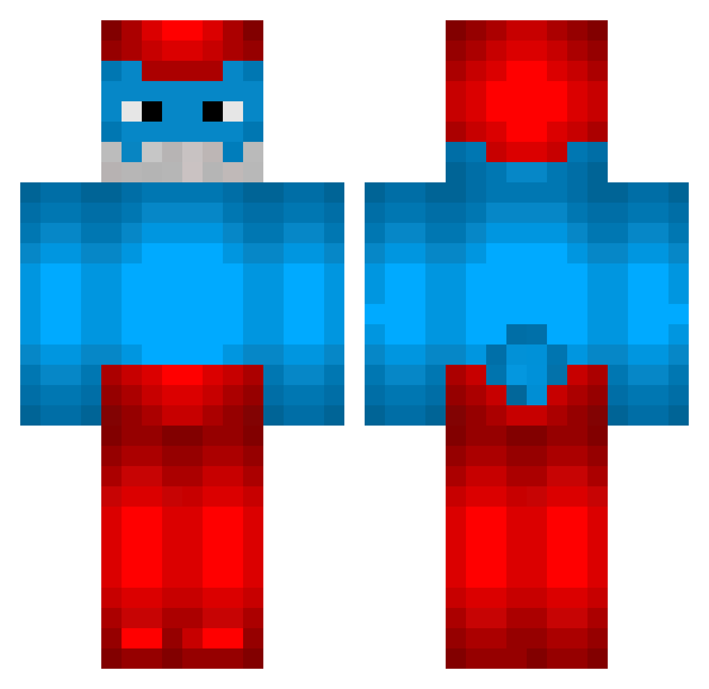 Lemon_Rust Minecraft skin, front and back view