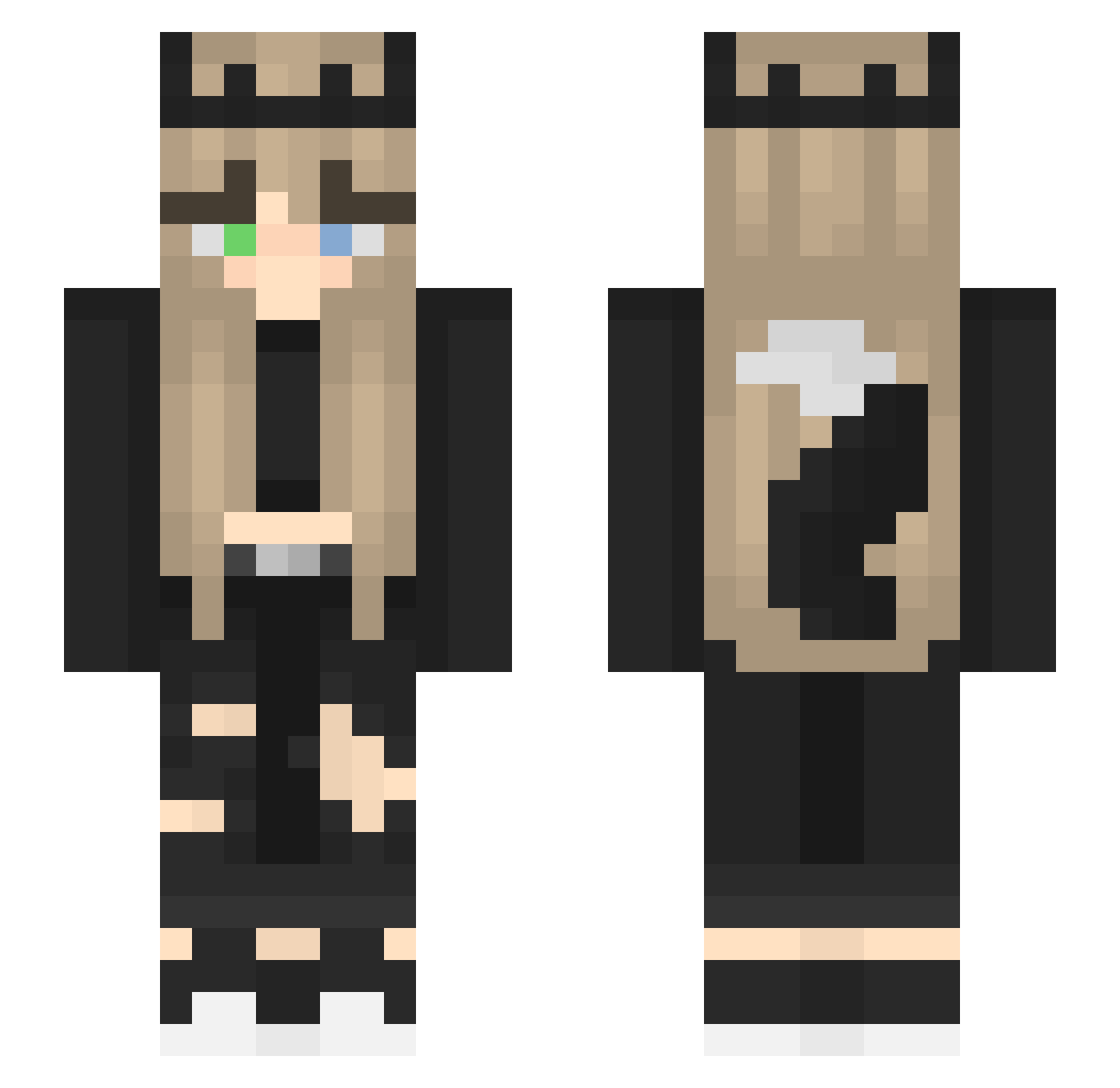 Tinabambina Minecraft skin, front and back view