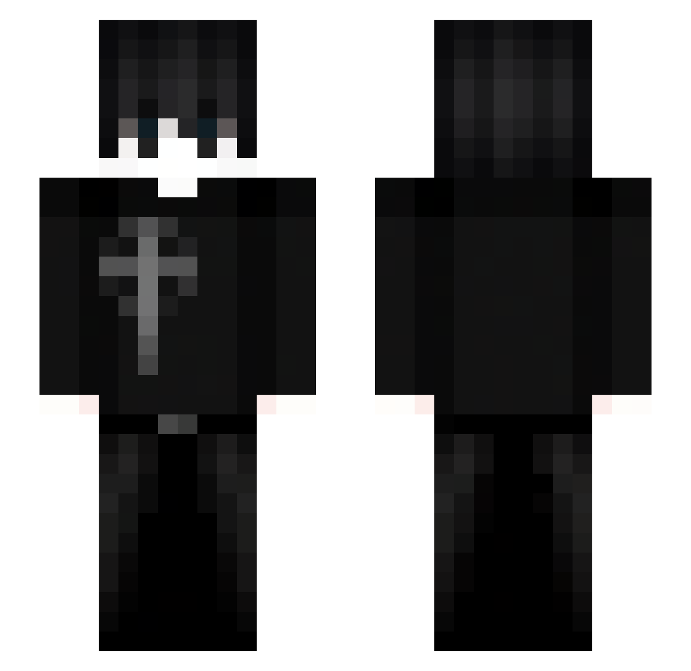 Wavobe Minecraft skin, front and back view