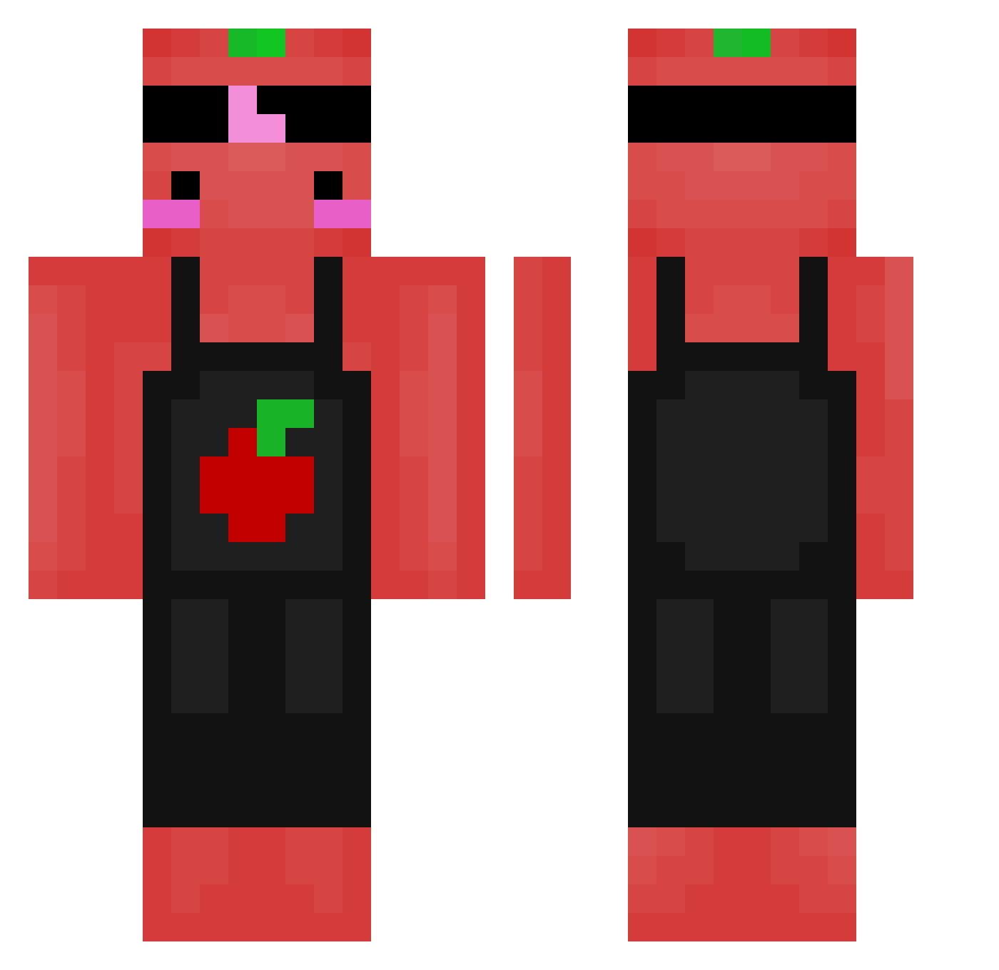Jimmy970103 Minecraft skin, front and back view